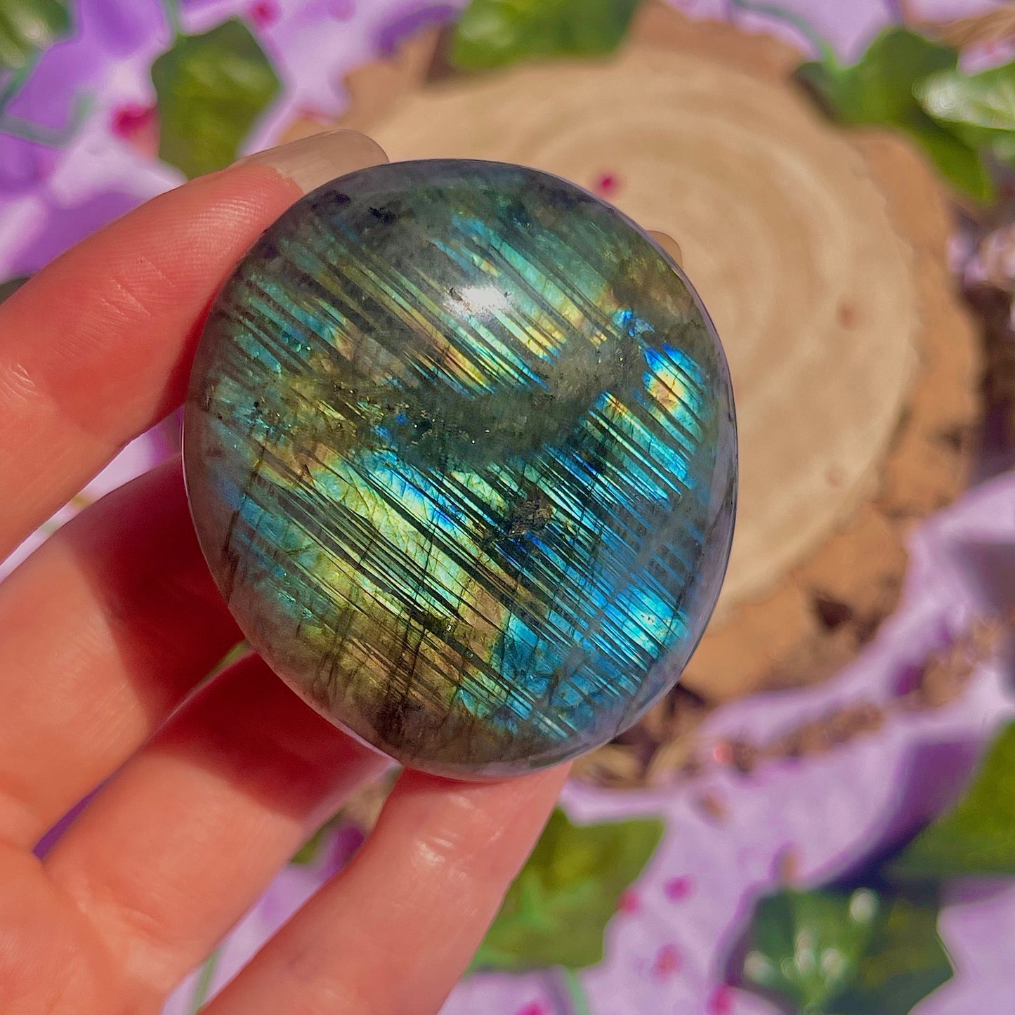 labradorite palm stone ~ intuitively chosen