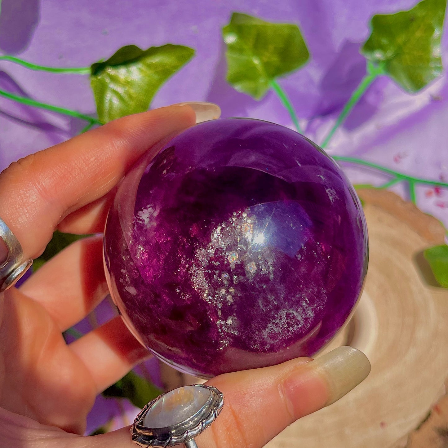 rainbow fluorite sphere B