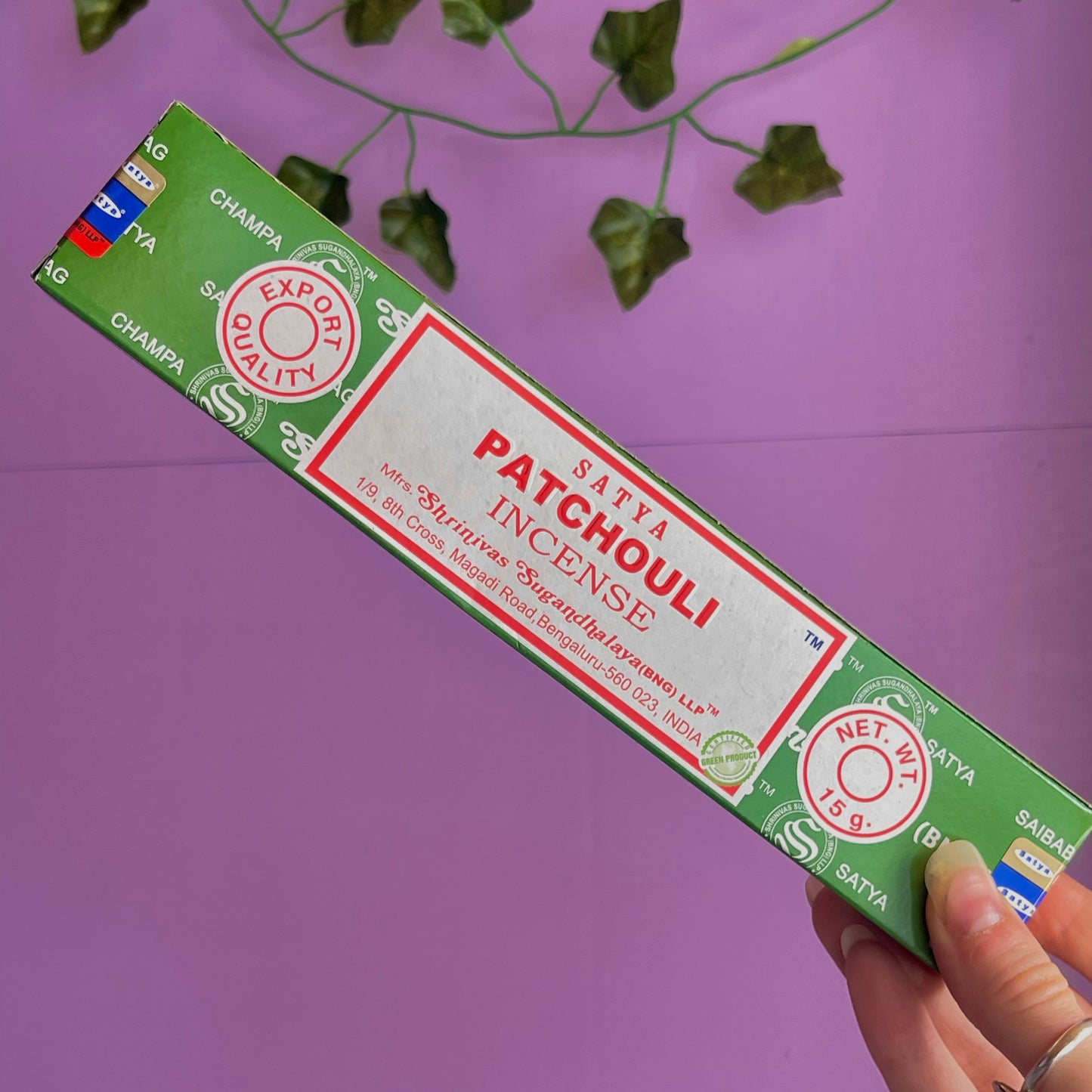 satya patchouli incense