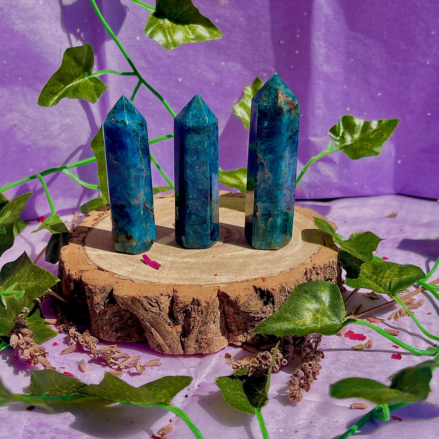 blue apatite towers ~ intuitively chosen