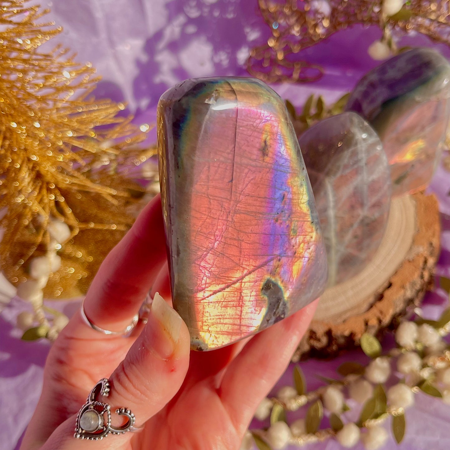 labradorite freeform sunset flash ~ intuitively chosen