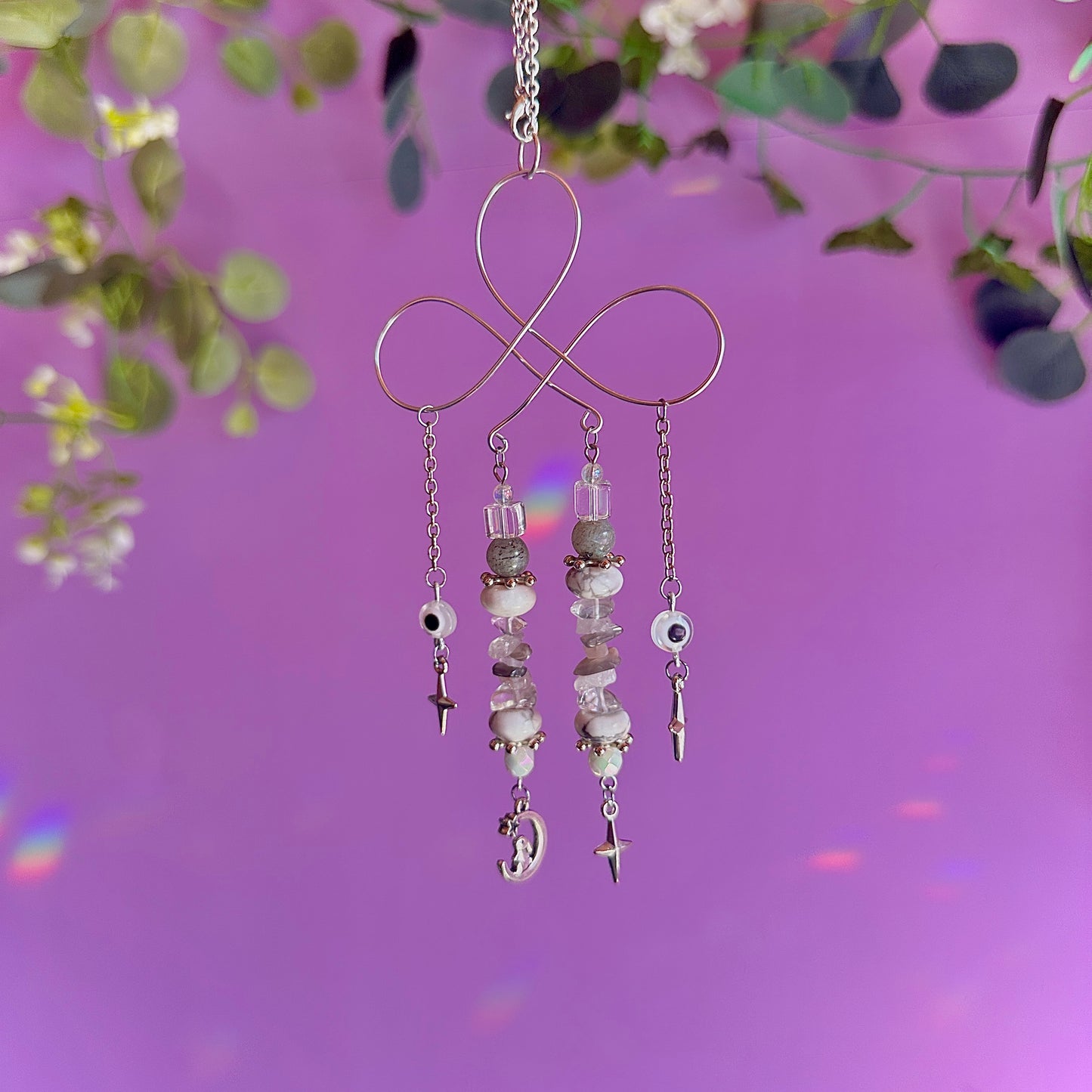 stars crossed car charm