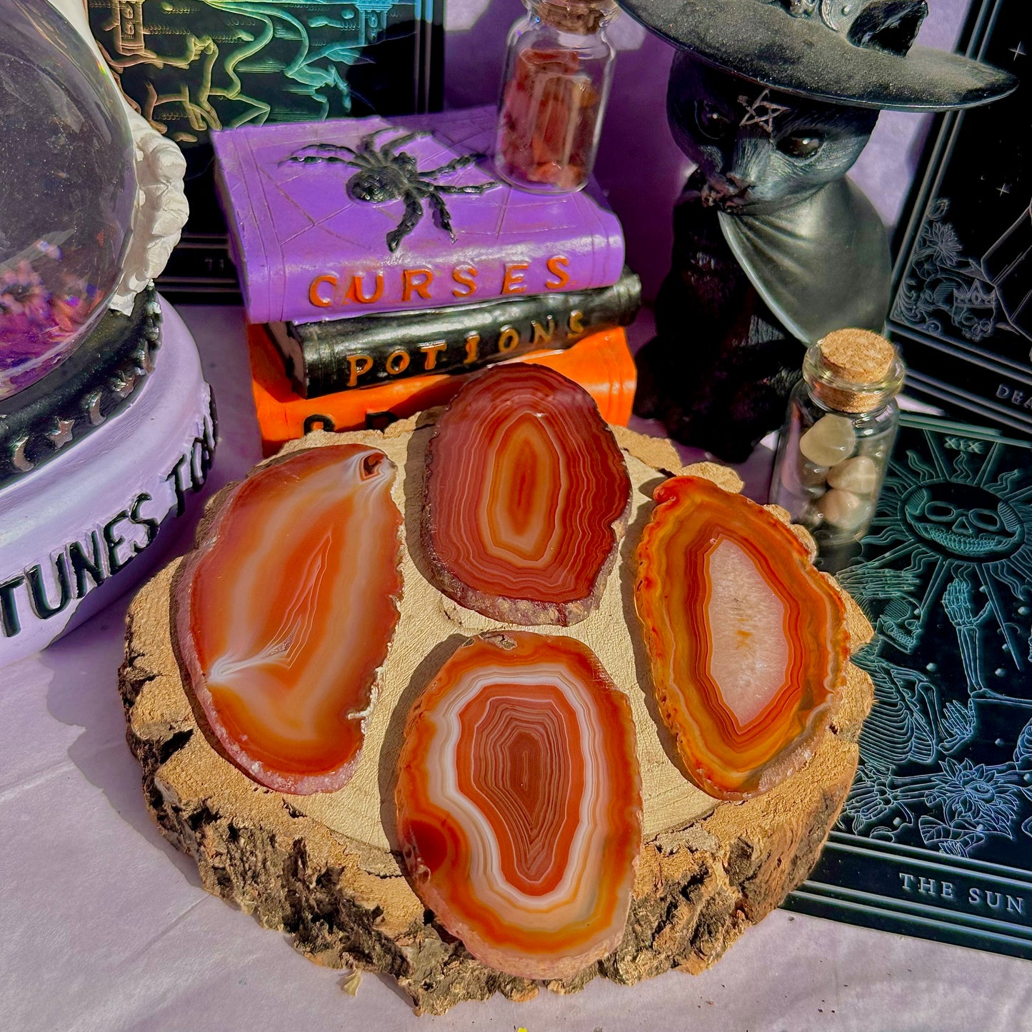 red agate slice ~ intuitively chosen