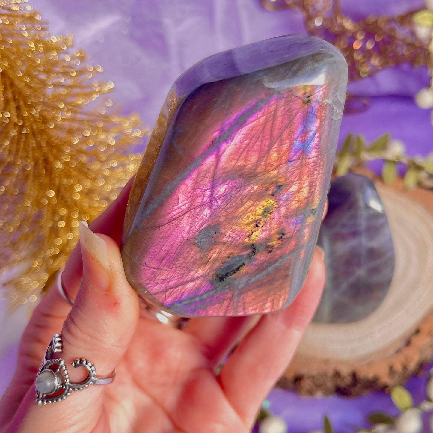 labradorite freeform sunset flash ~ intuitively chosen