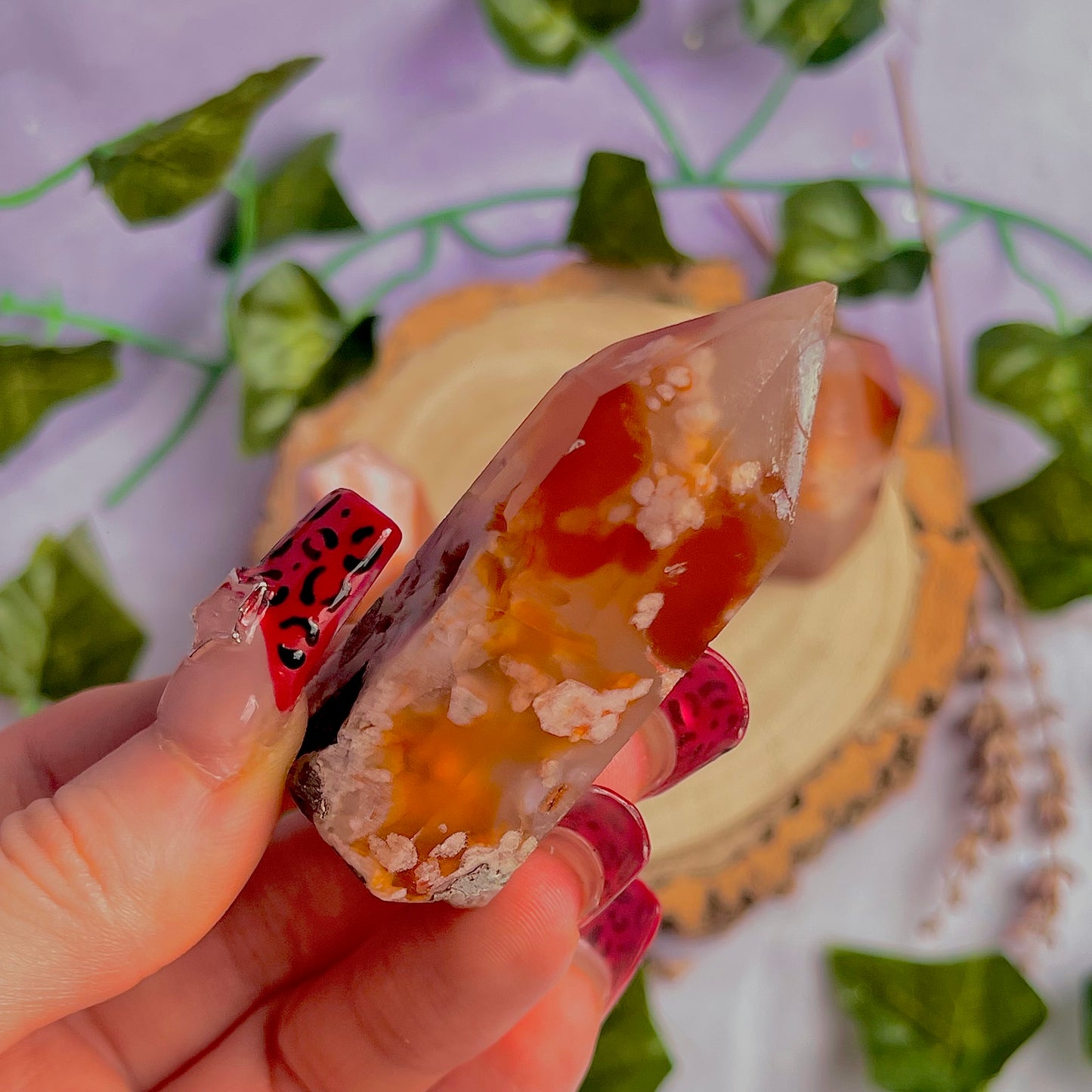 carnelian & flower agate towers ~ choose your own