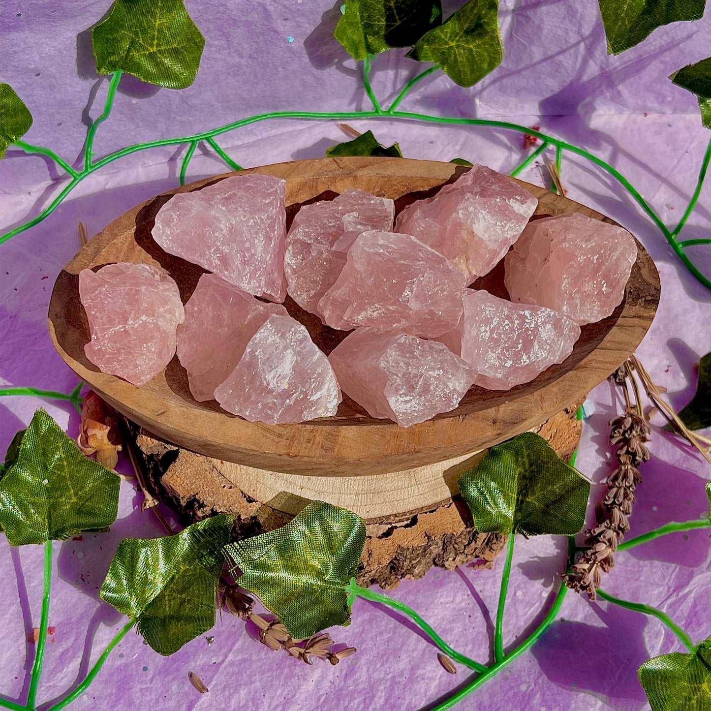 raw/rough rose quartz