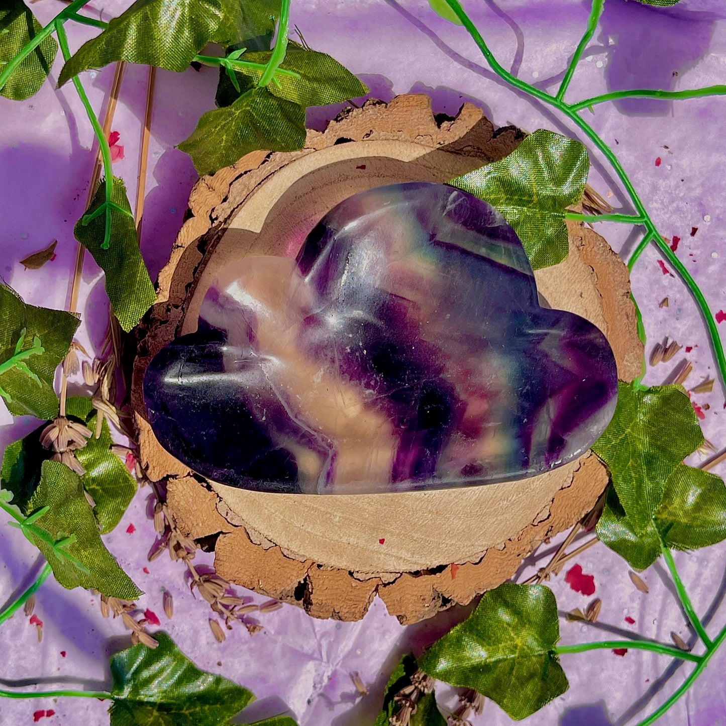 rainbow fluorite cloud bowl A