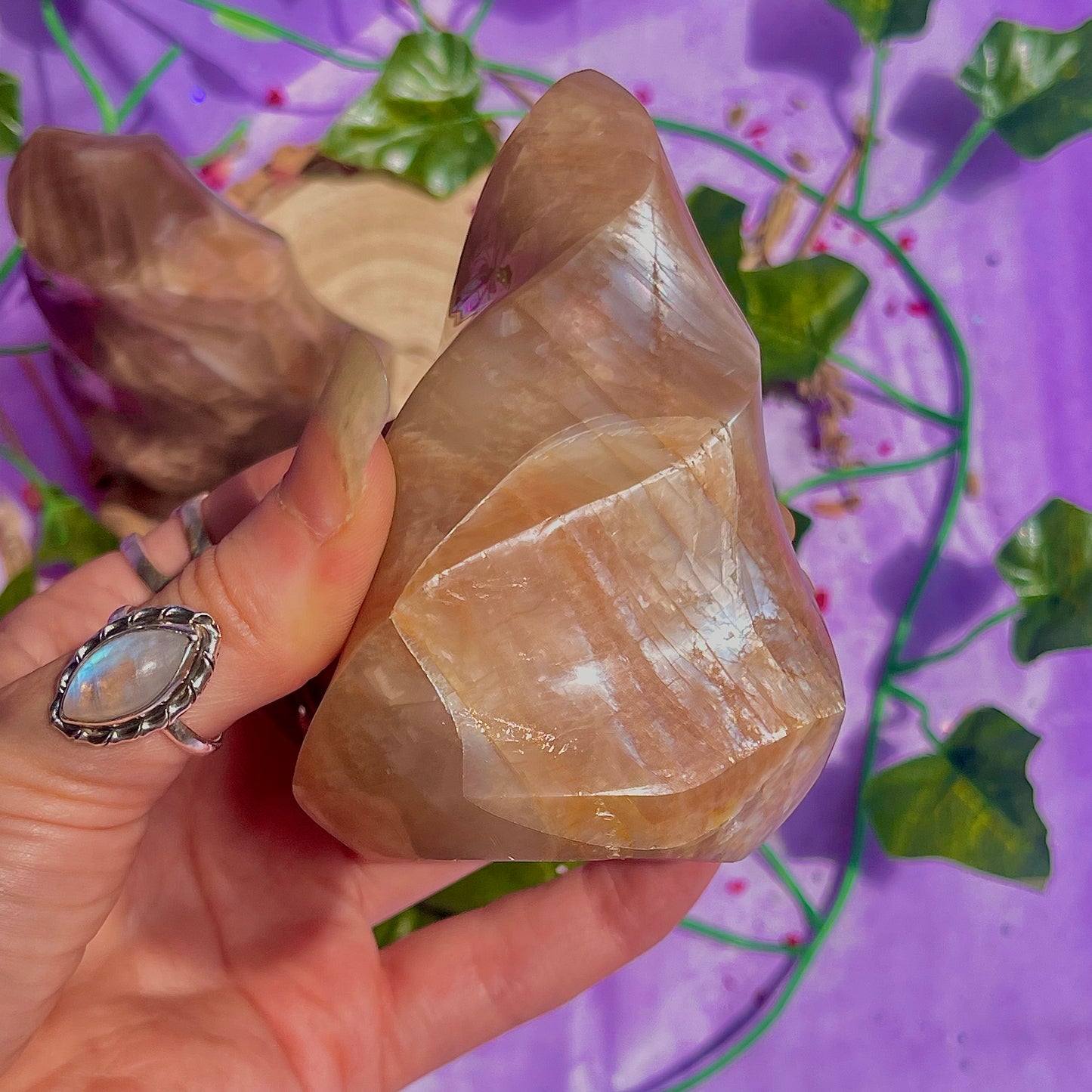 moonstone flame carving ~ intuitively chosen