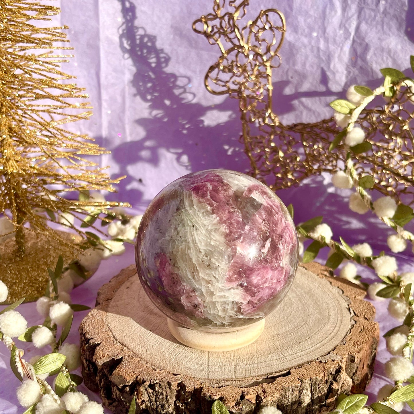 pink tourmaline sphere