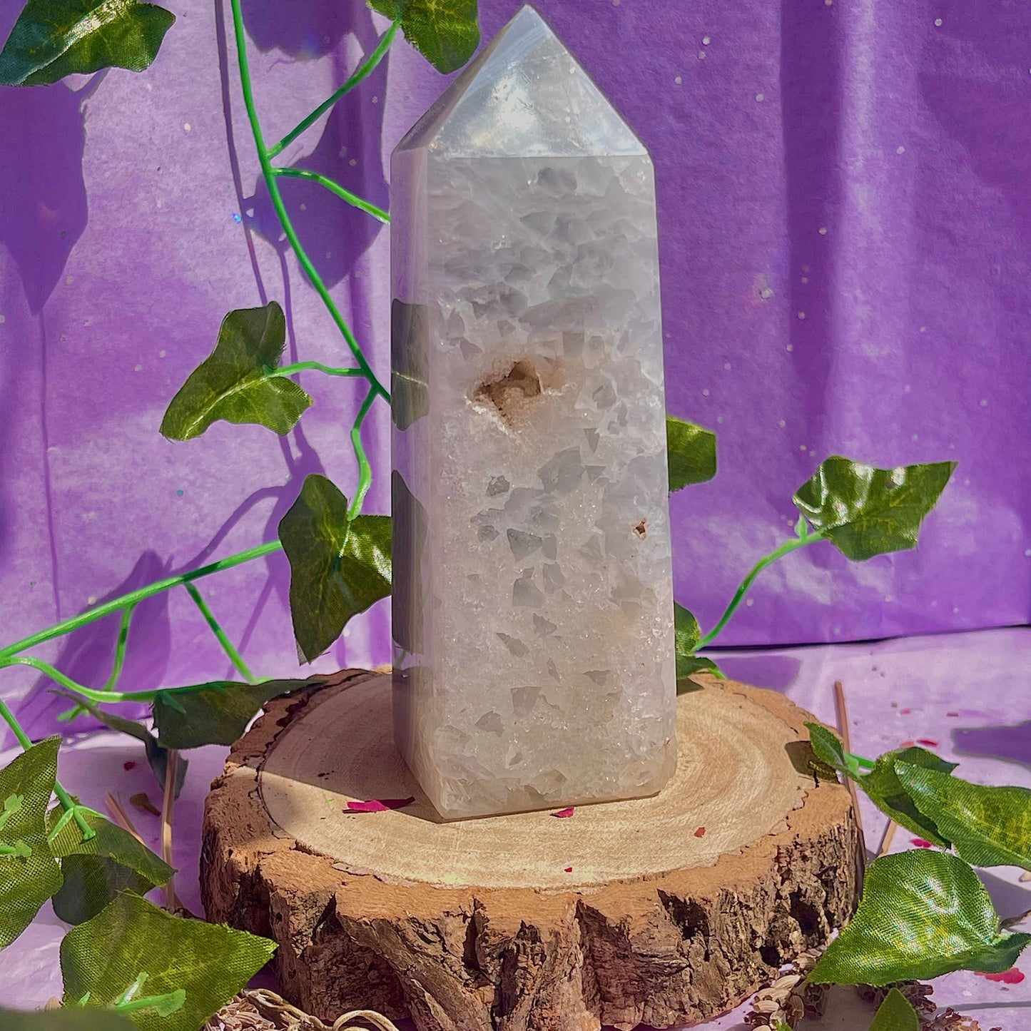 druzy agate tower