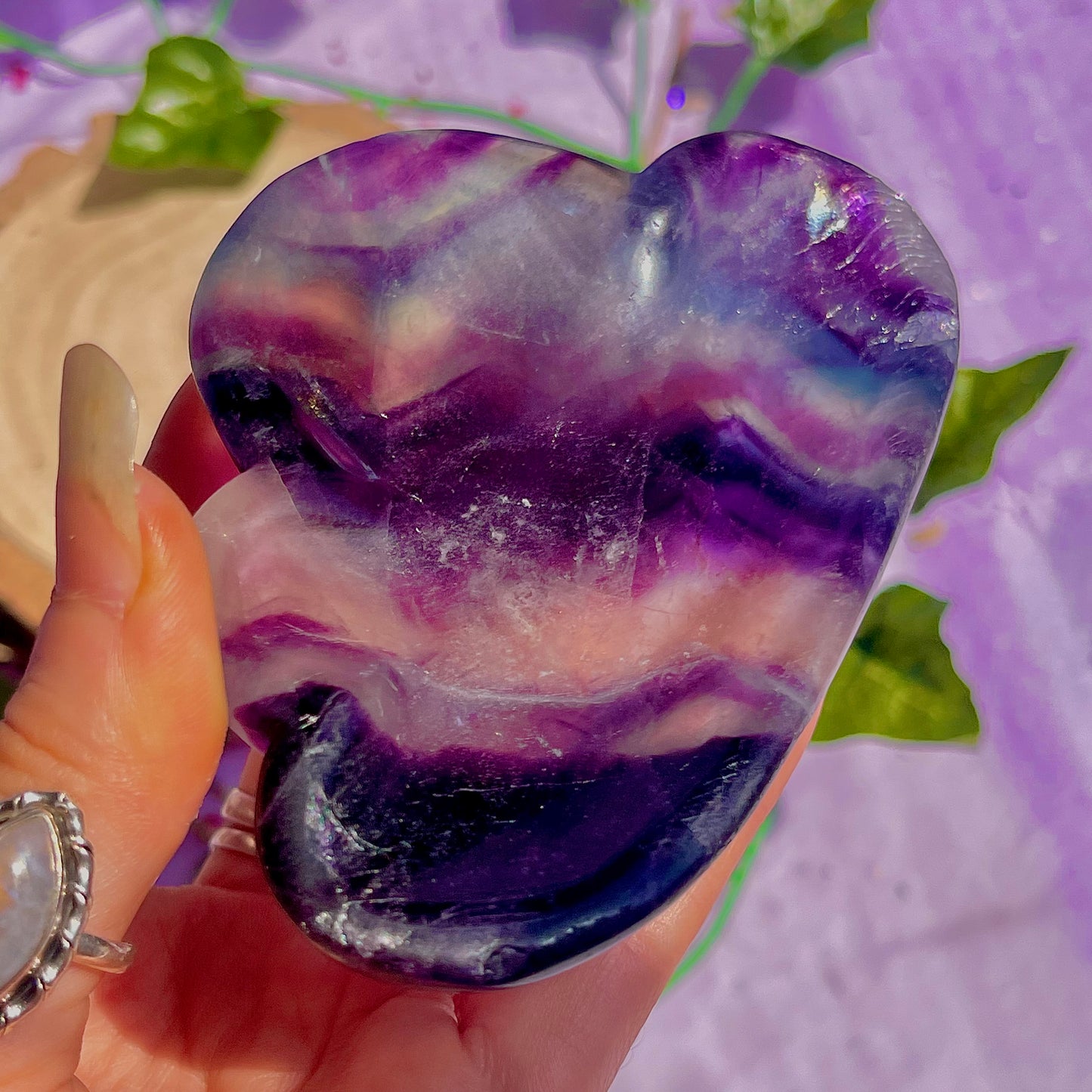 rainbow fluorite cloud bowl A