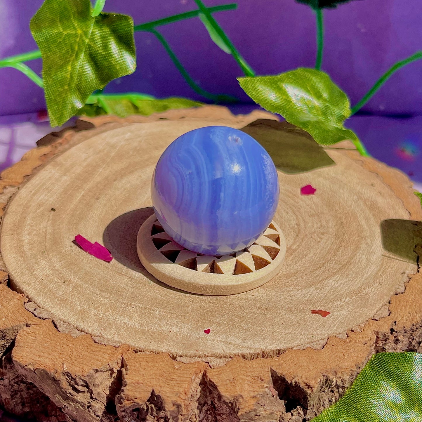 blue lace agate sphere B