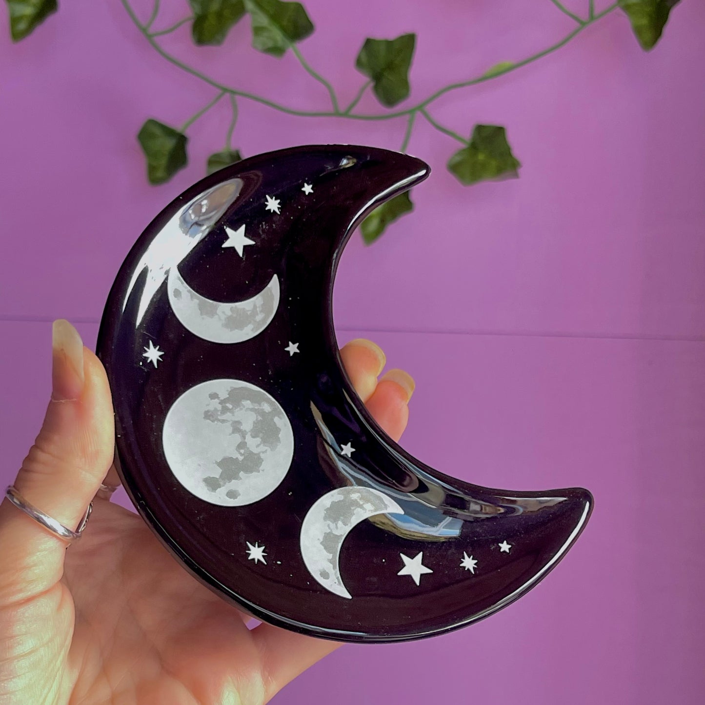 crescent moon trinket dish