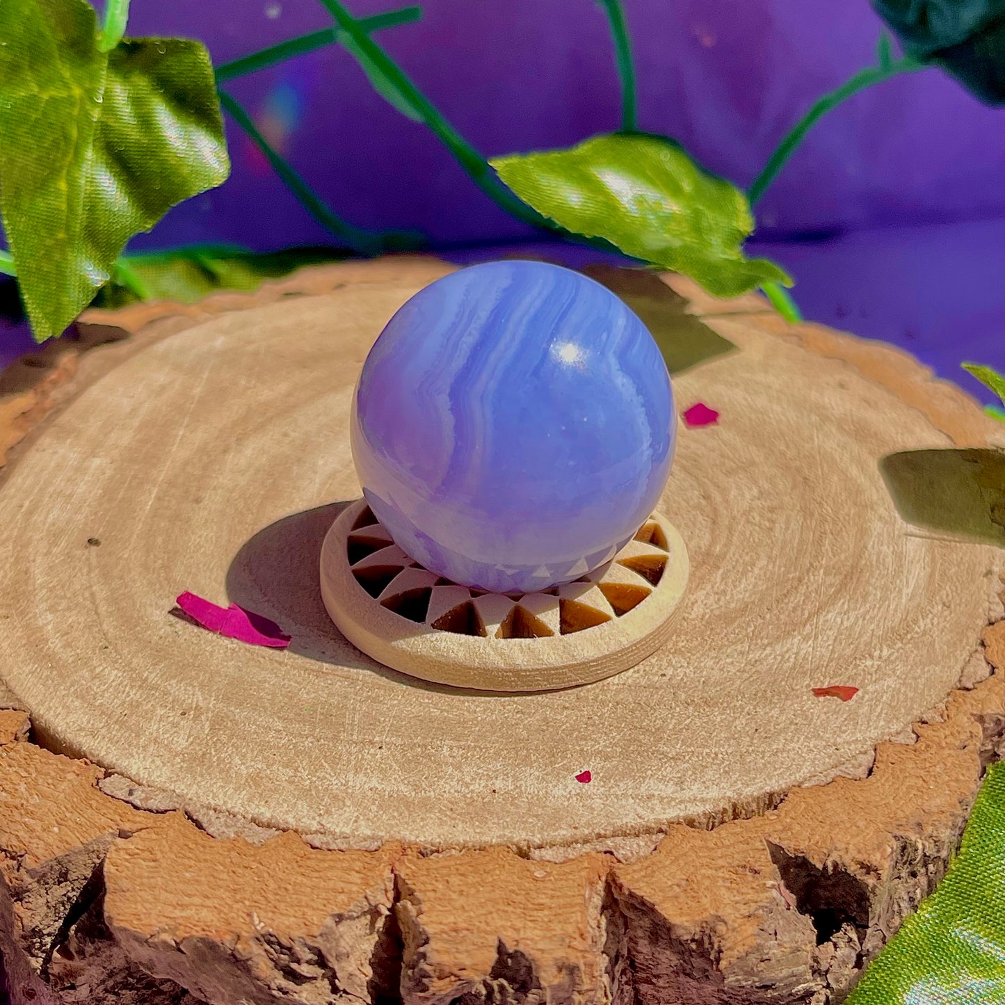 blue lace agate sphere A