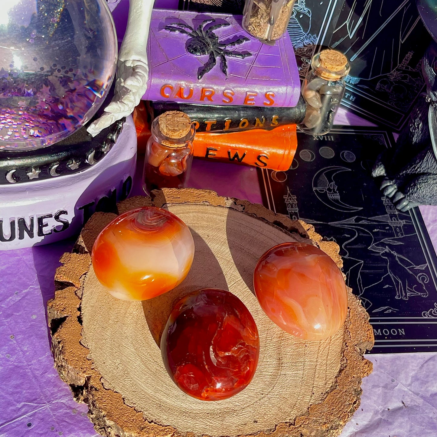 carnelian small palm stones ~ intuitively chosen
