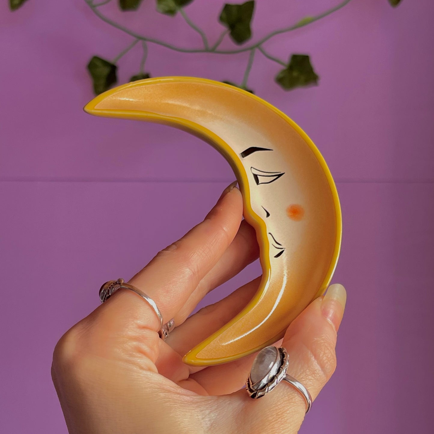 sun & moon celestial stacking trinket dish