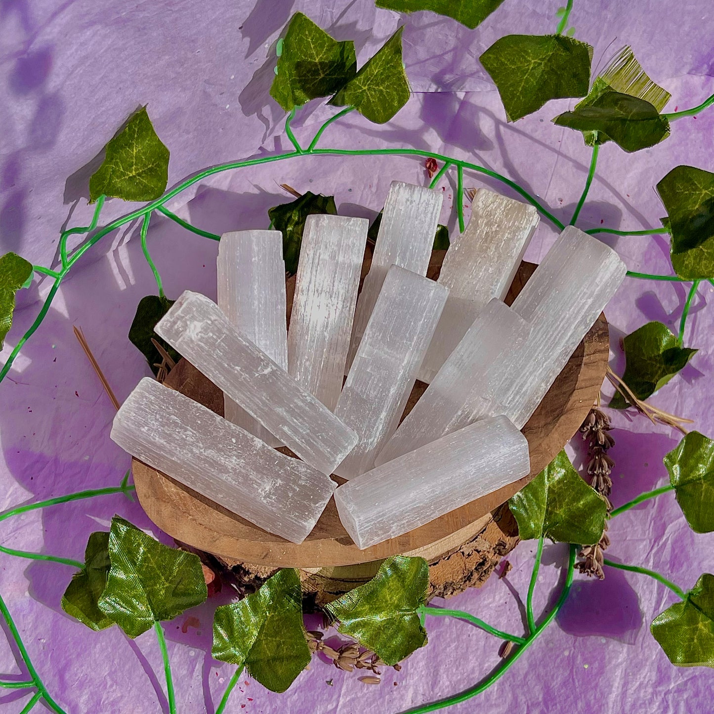 satin spar selenite small wands (raw/rough)