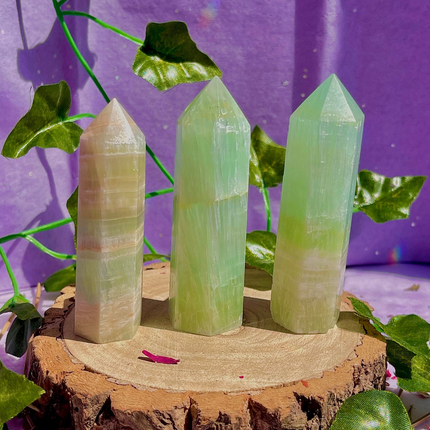 pistachio calcite towers ~ intuitively chosen