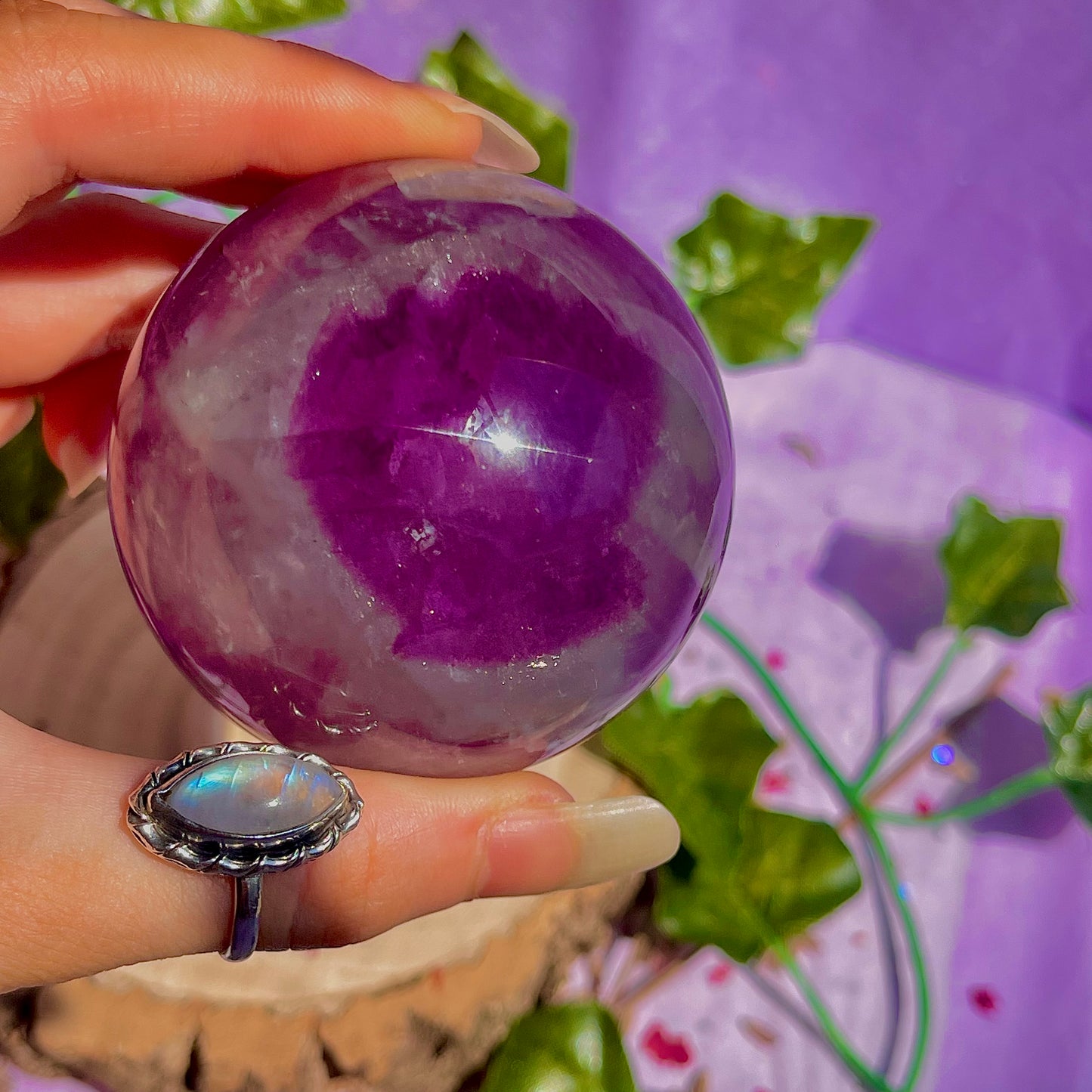 rainbow fluorite sphere A
