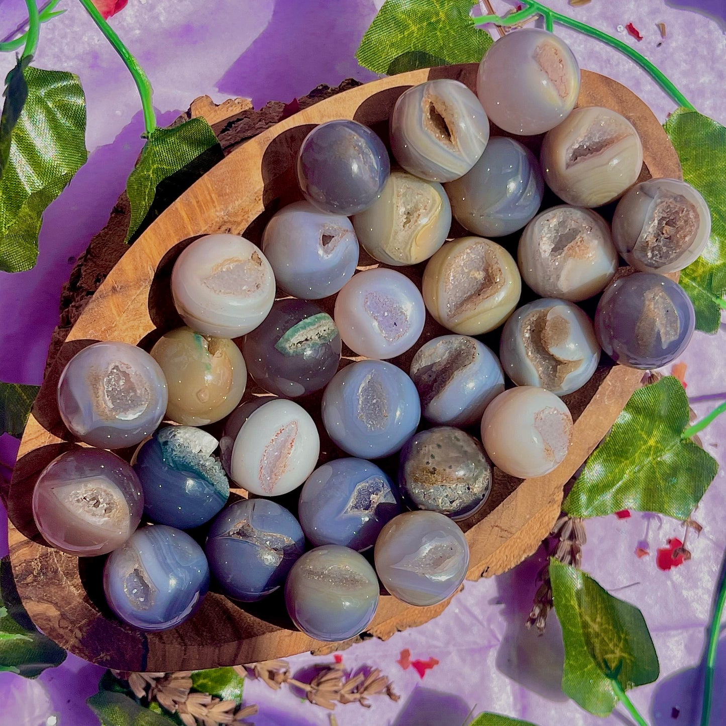 druzy agate mini spheres
