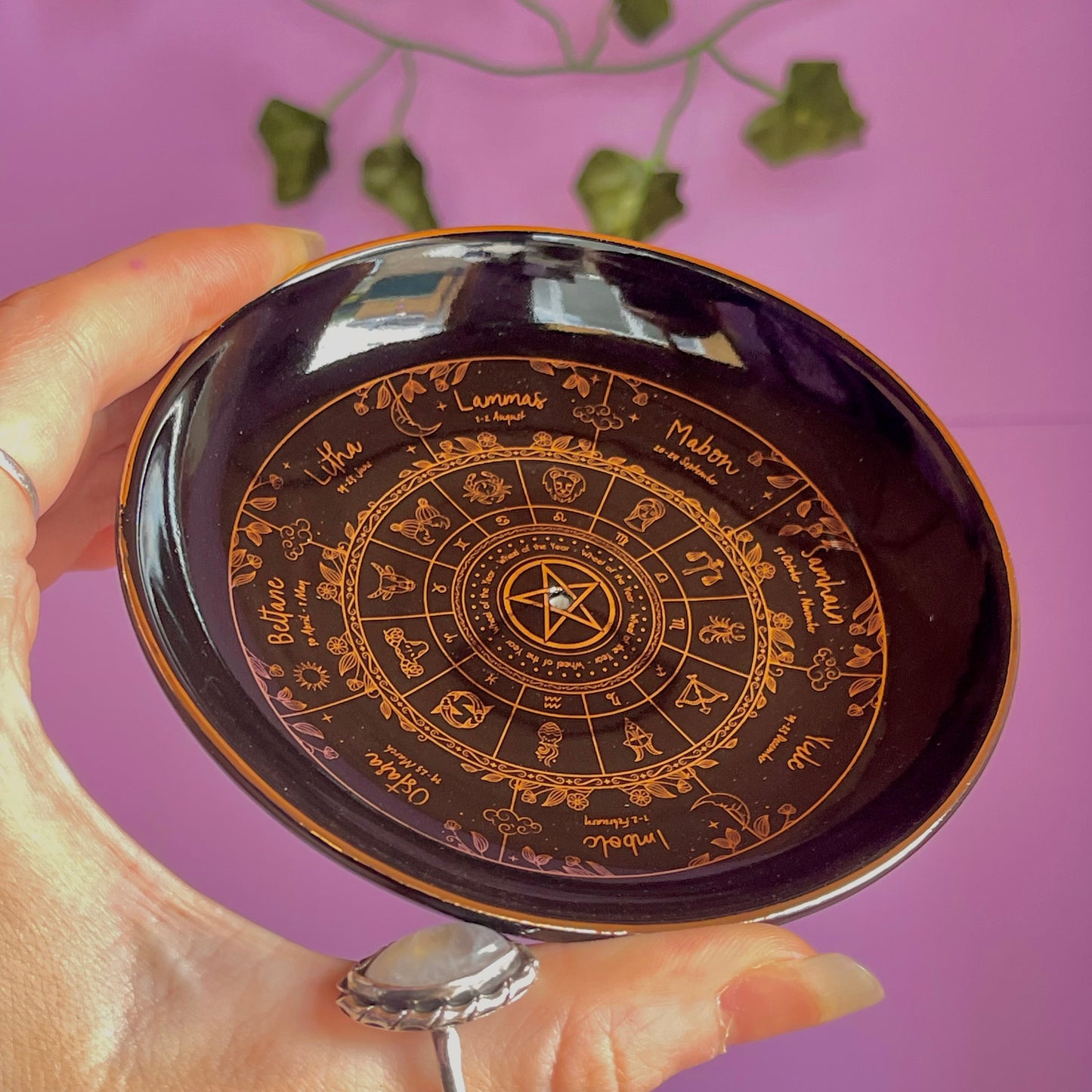 wheel of the year incense holder