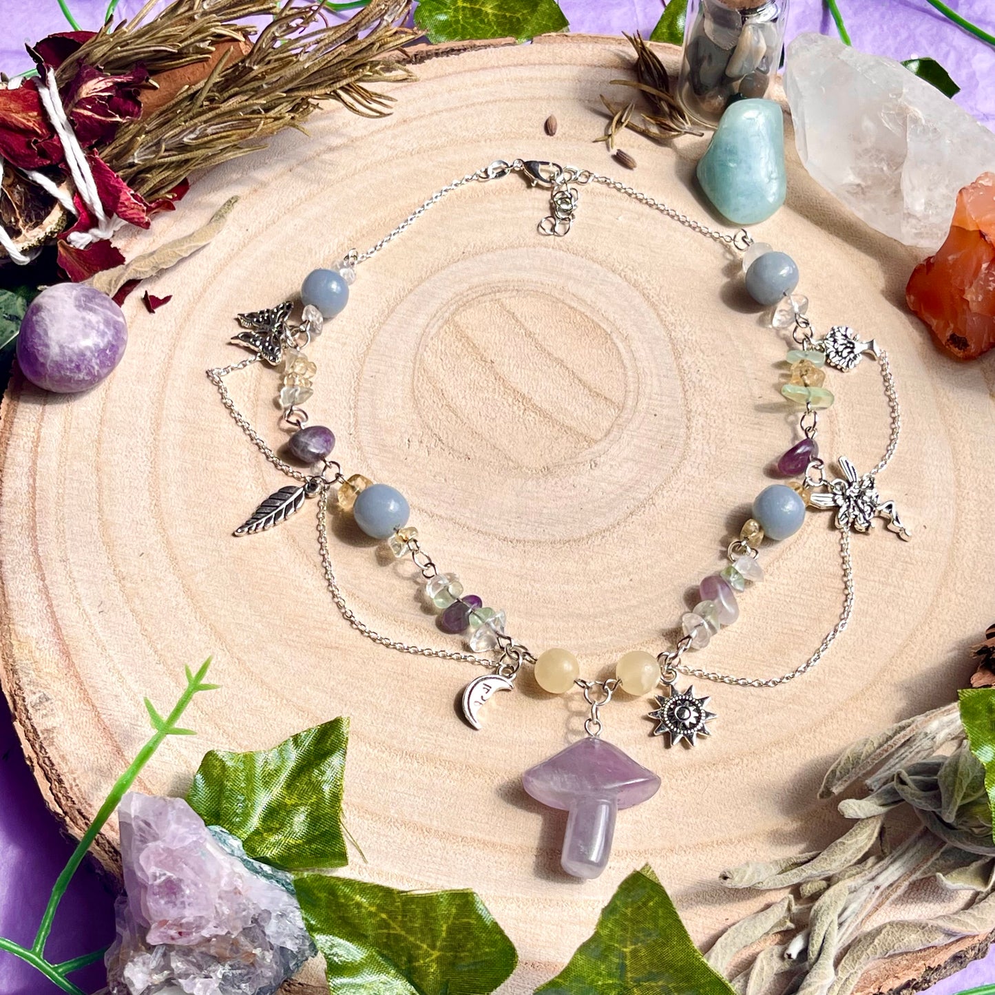 a fairies garden necklace