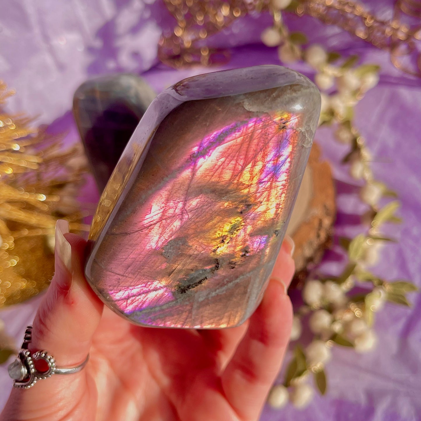 labradorite freeform sunset flash ~ intuitively chosen