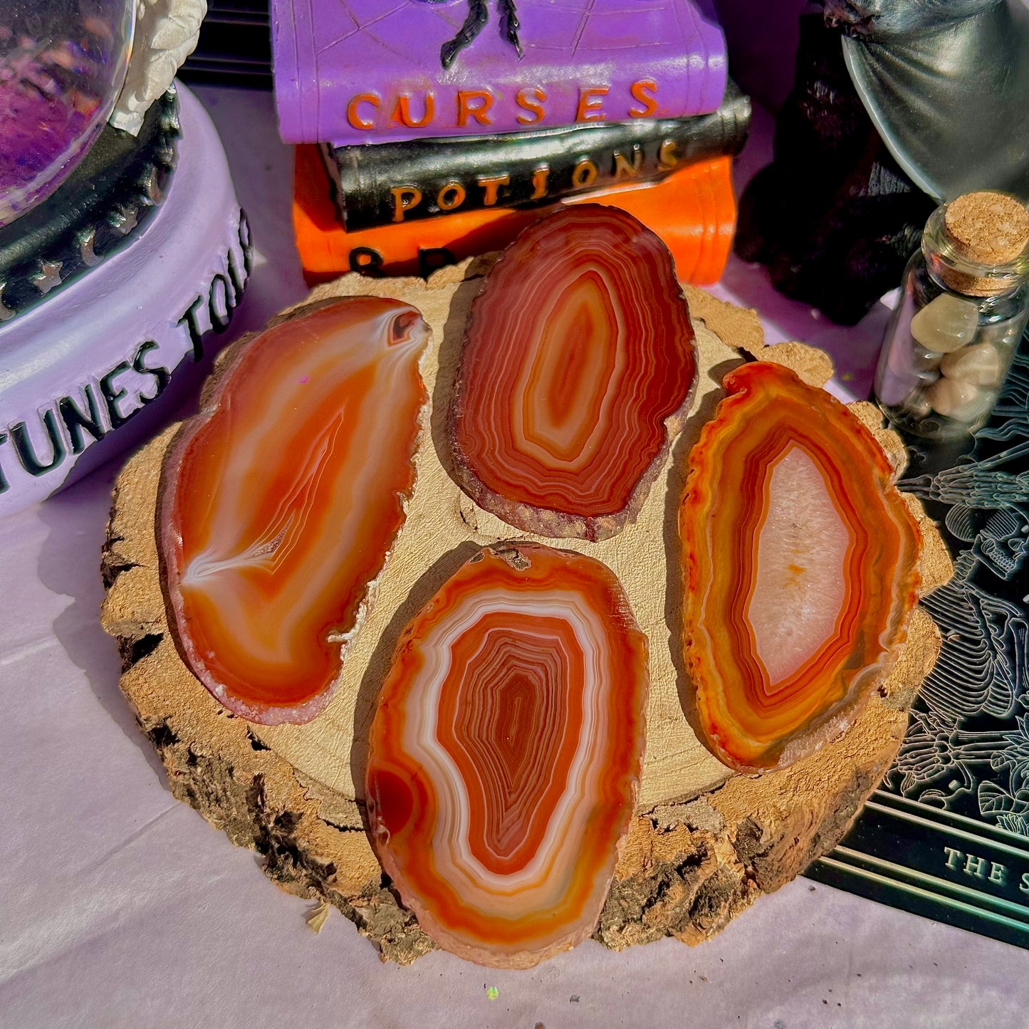 red agate slice ~ intuitively chosen