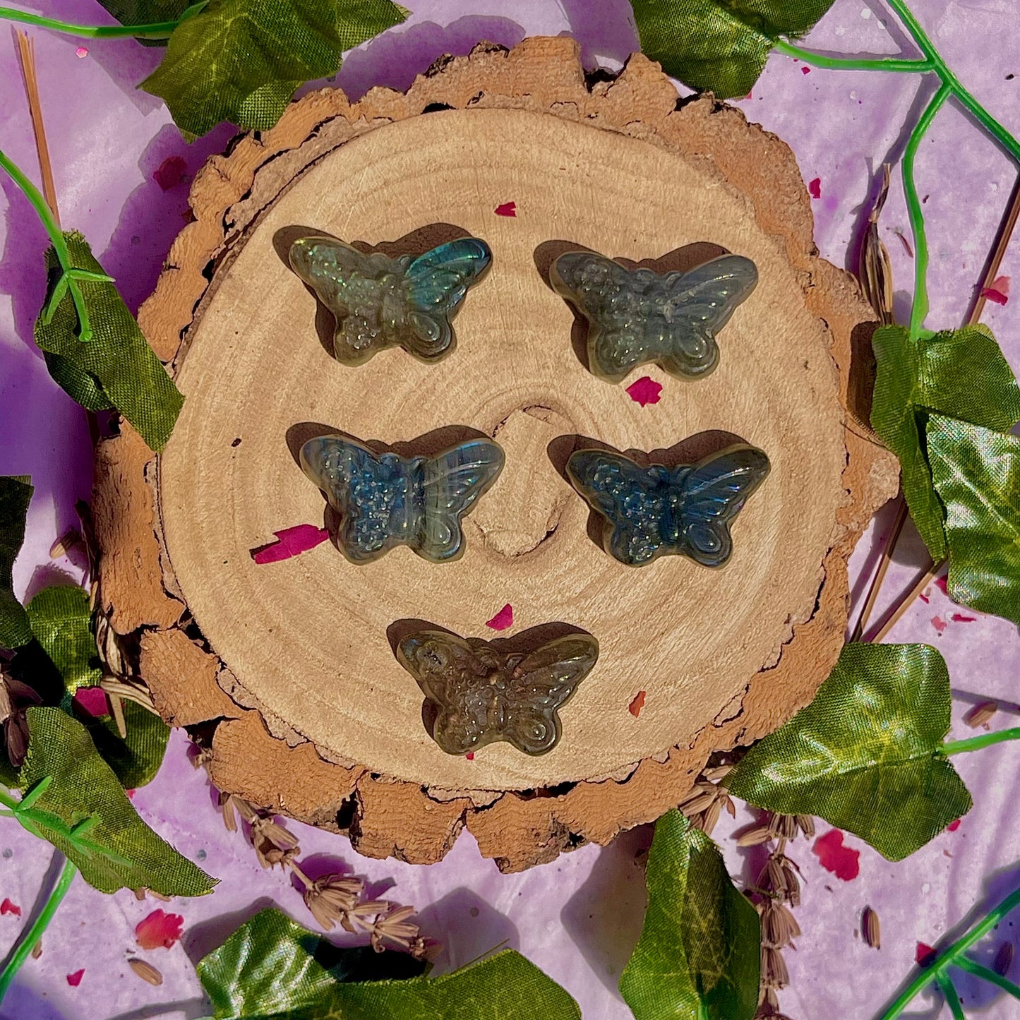 labradorite butterfly carvings ~ intuitively chosen