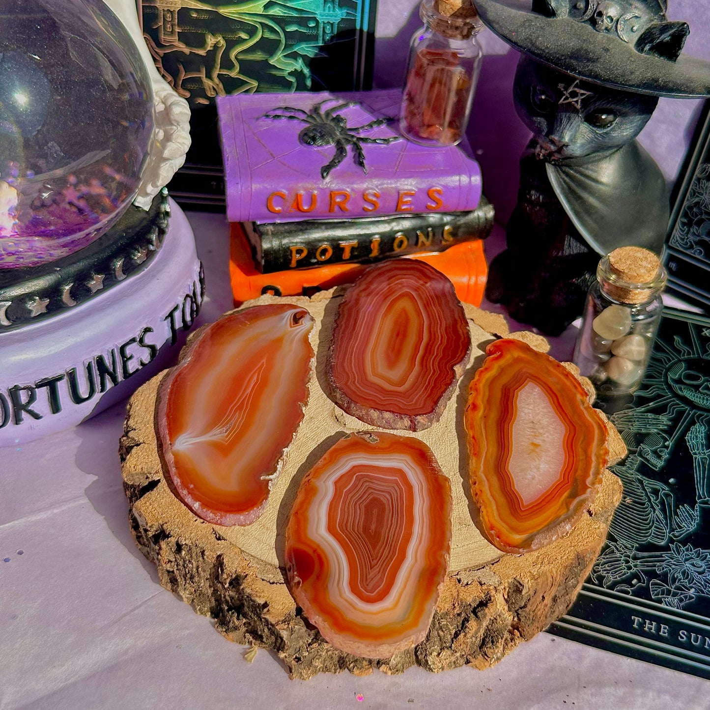 red agate slice ~ intuitively chosen