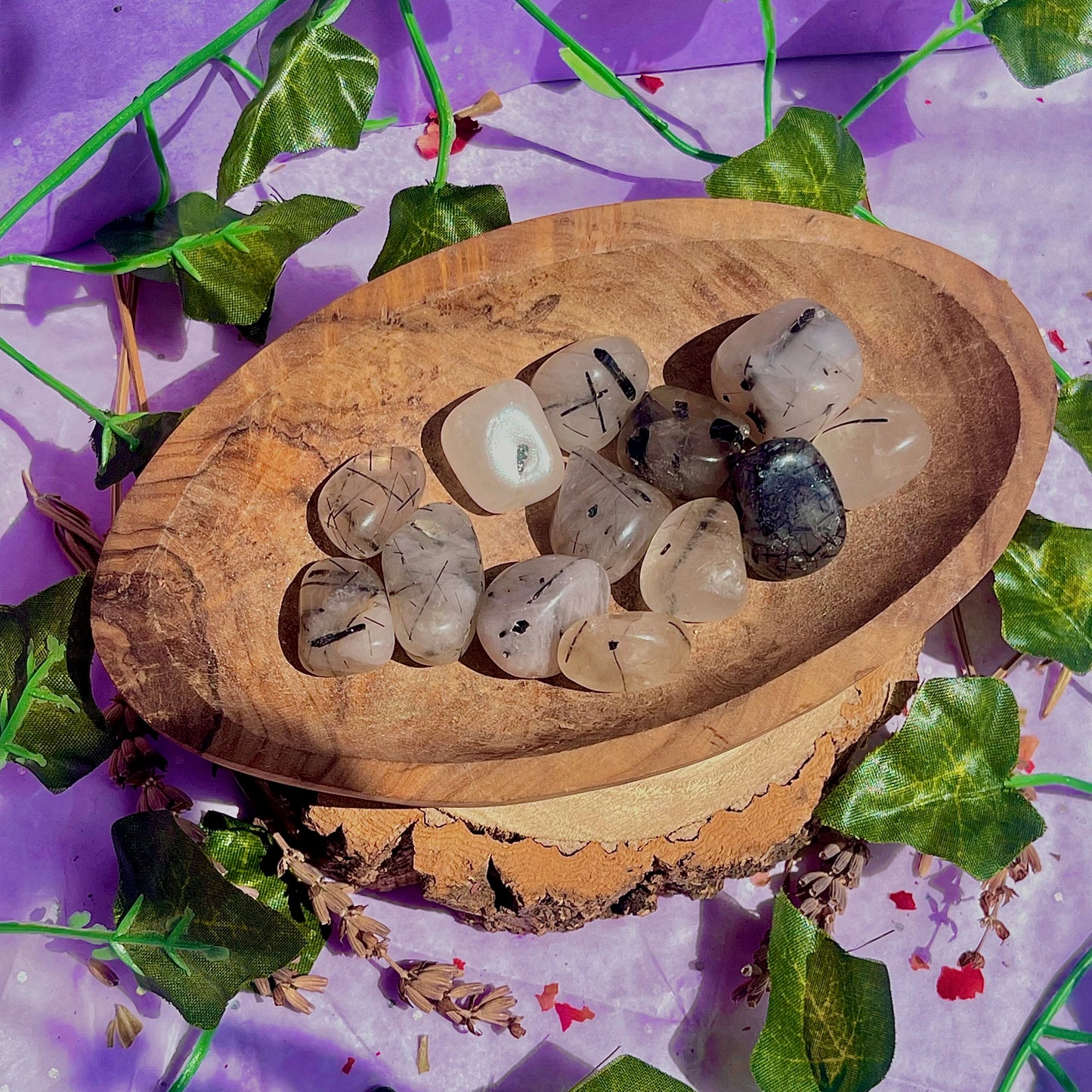 tourmaline in quartz tumbles