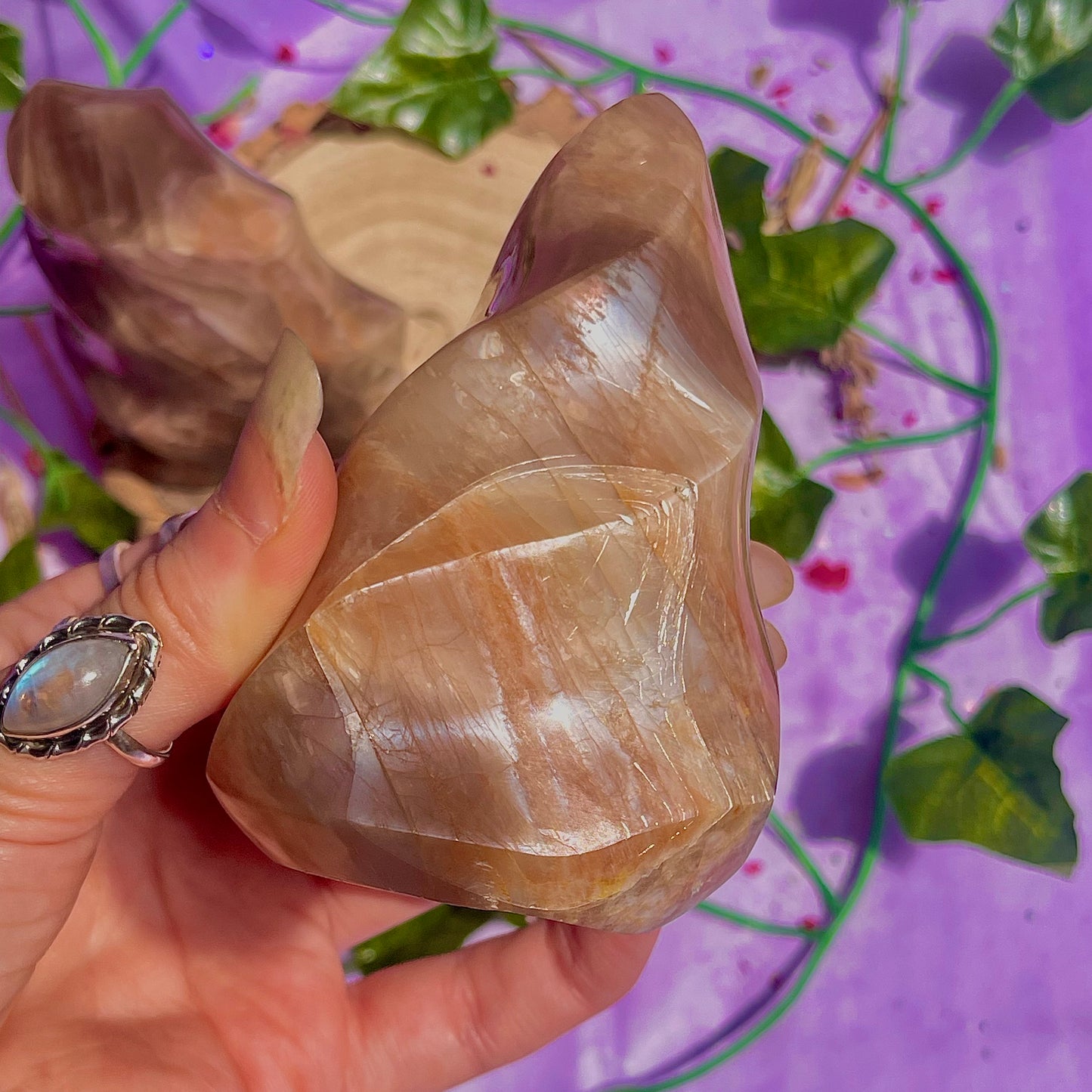 moonstone flame carving ~ intuitively chosen