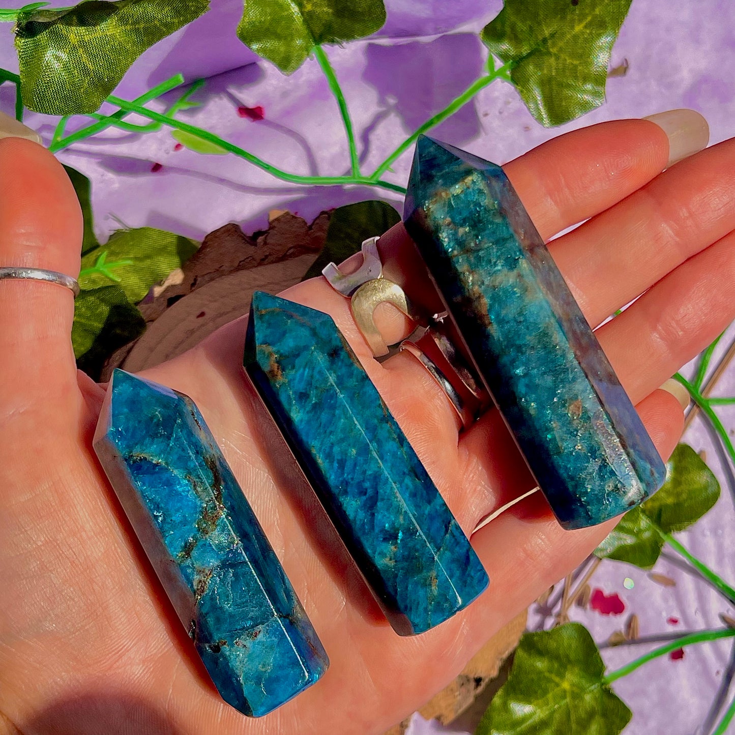 blue apatite towers ~ intuitively chosen