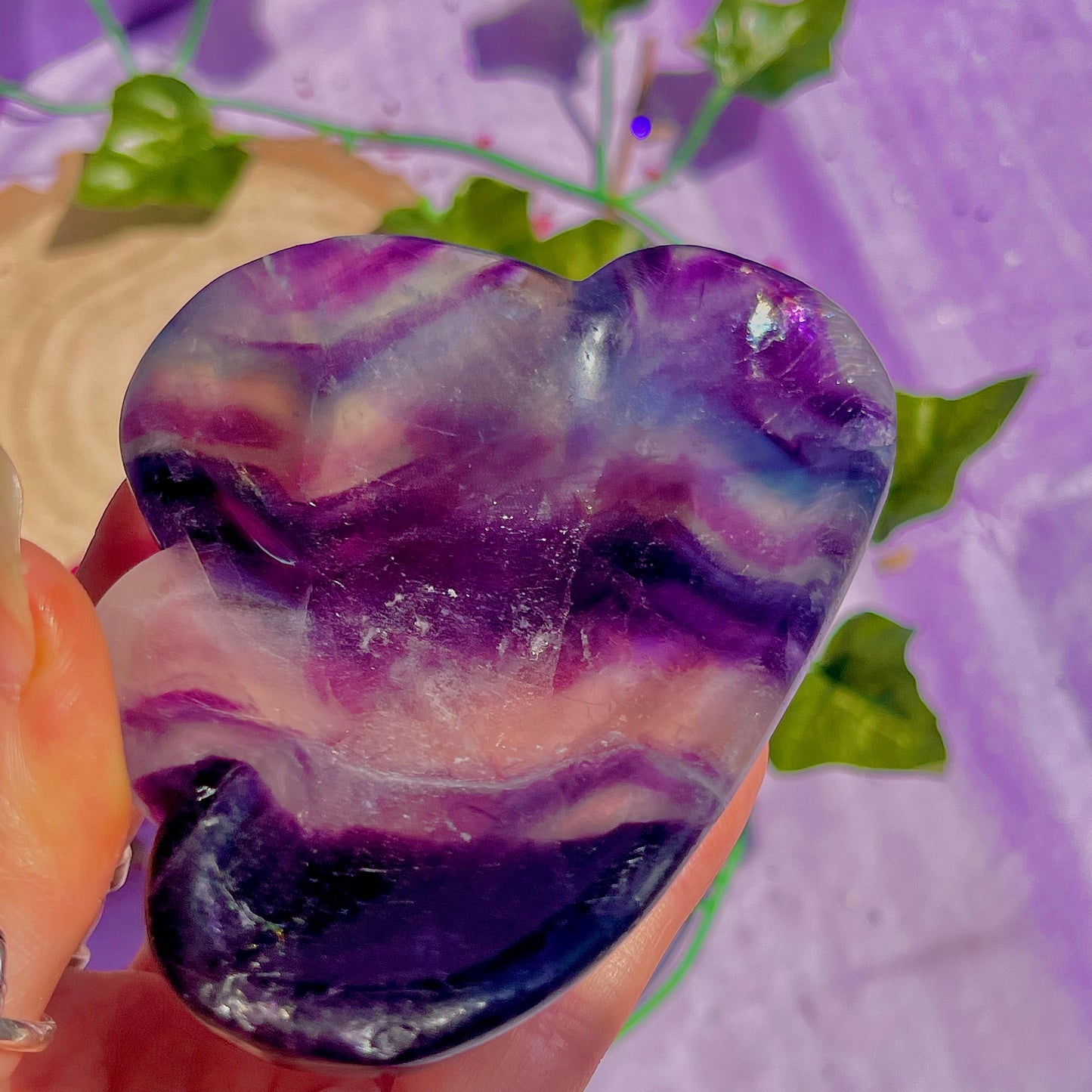 rainbow fluorite cloud bowl A
