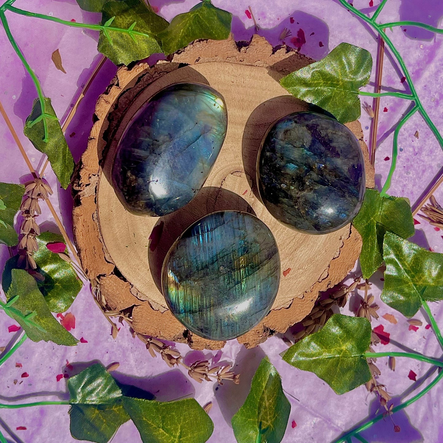 labradorite palm stone ~ intuitively chosen