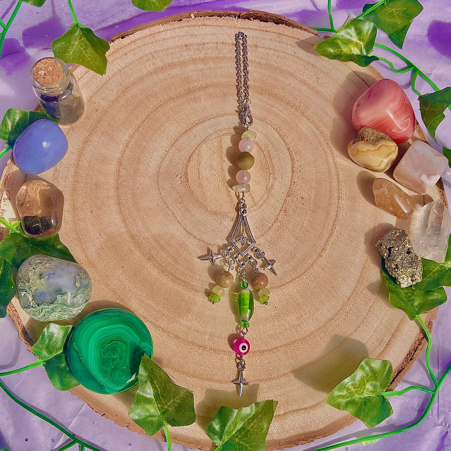 tulip field car charm