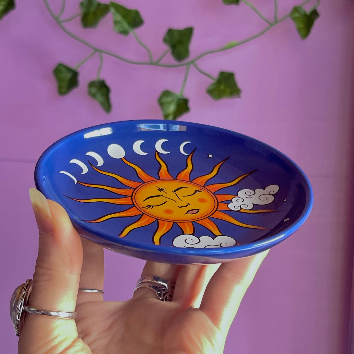 sun & moon celestial stacking trinket dish