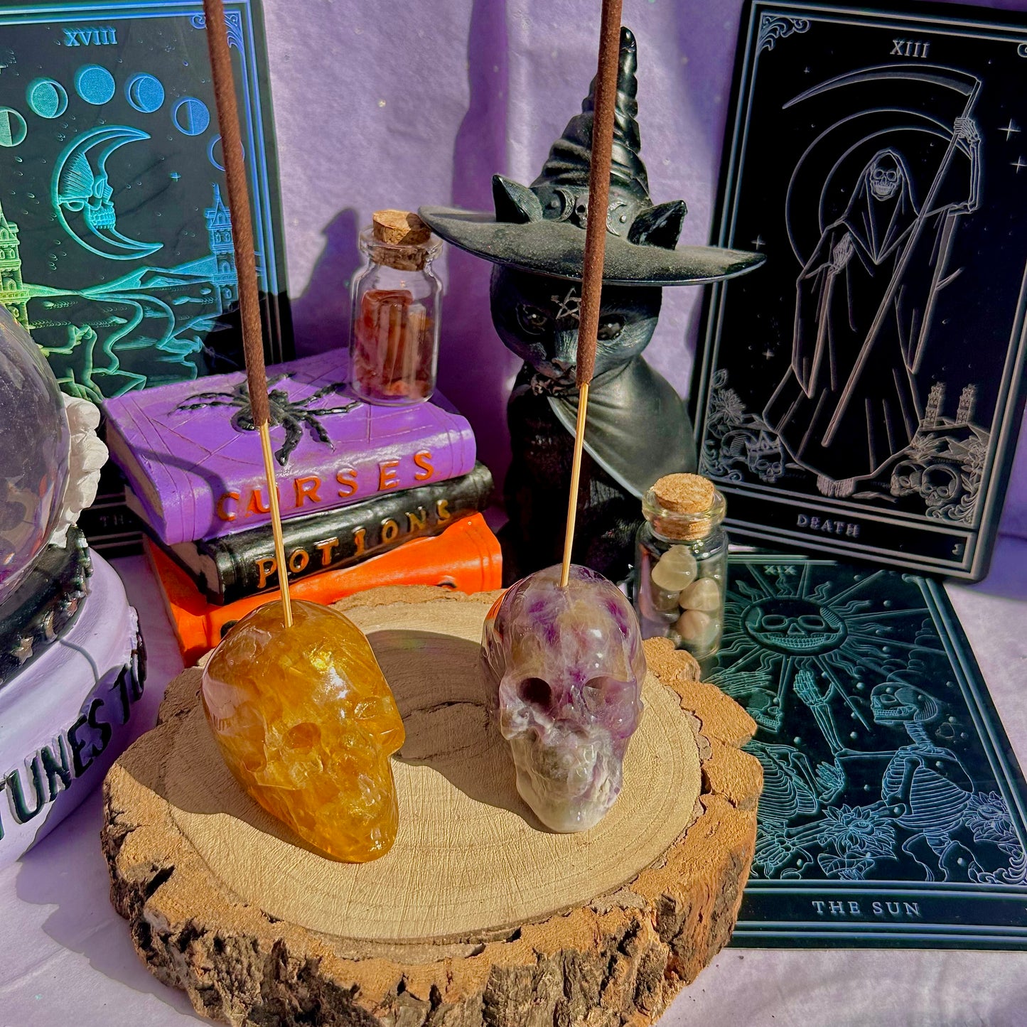 skull carving incense holders ~ choose your own