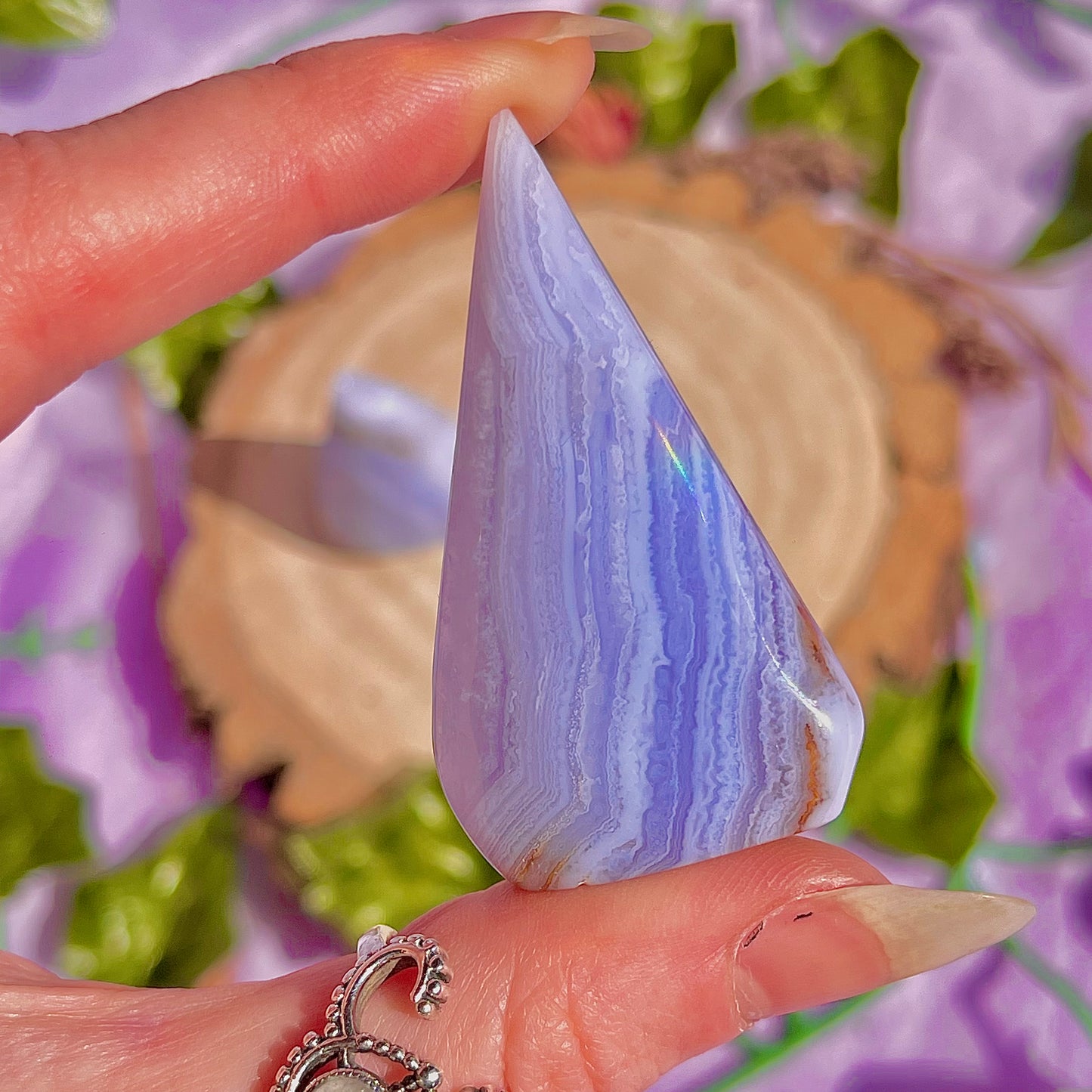blue lace agate water drop ~ intuitively chosen