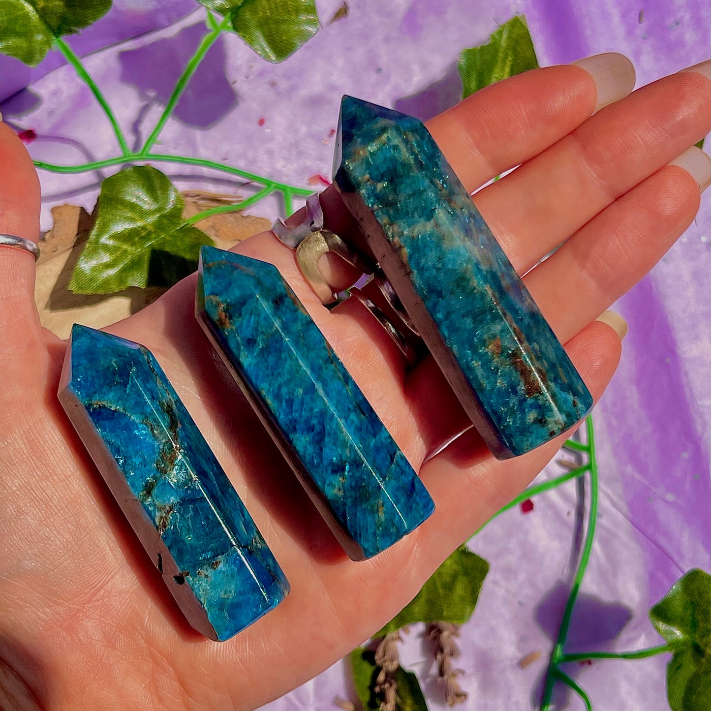 blue apatite towers ~ intuitively chosen
