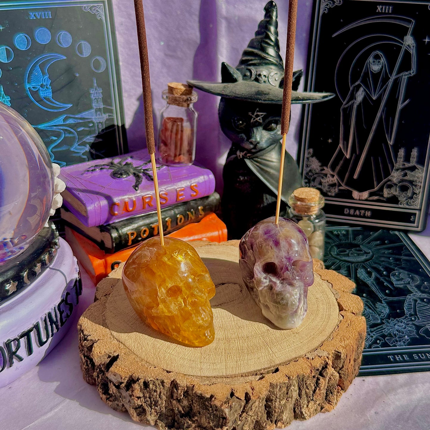 skull carving incense holders ~ choose your own