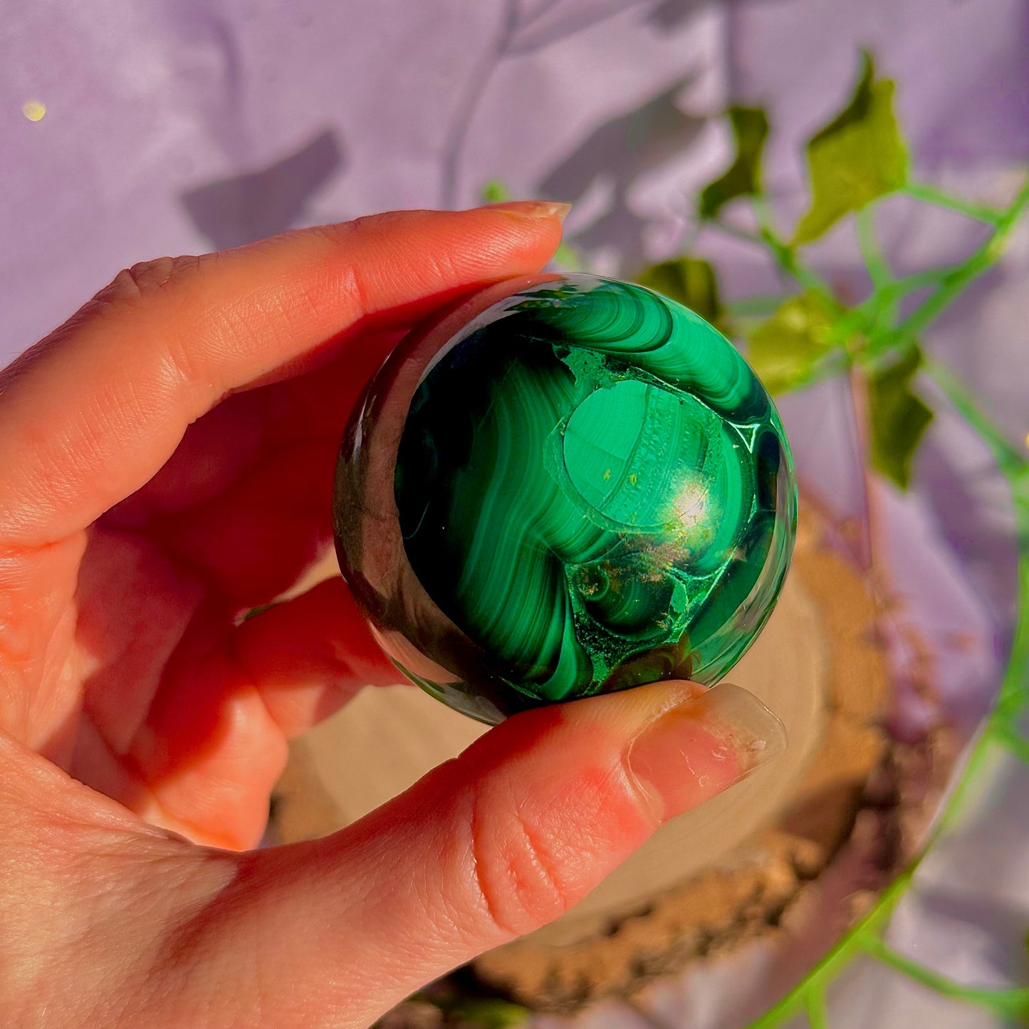 malachite sphere ~ 228g