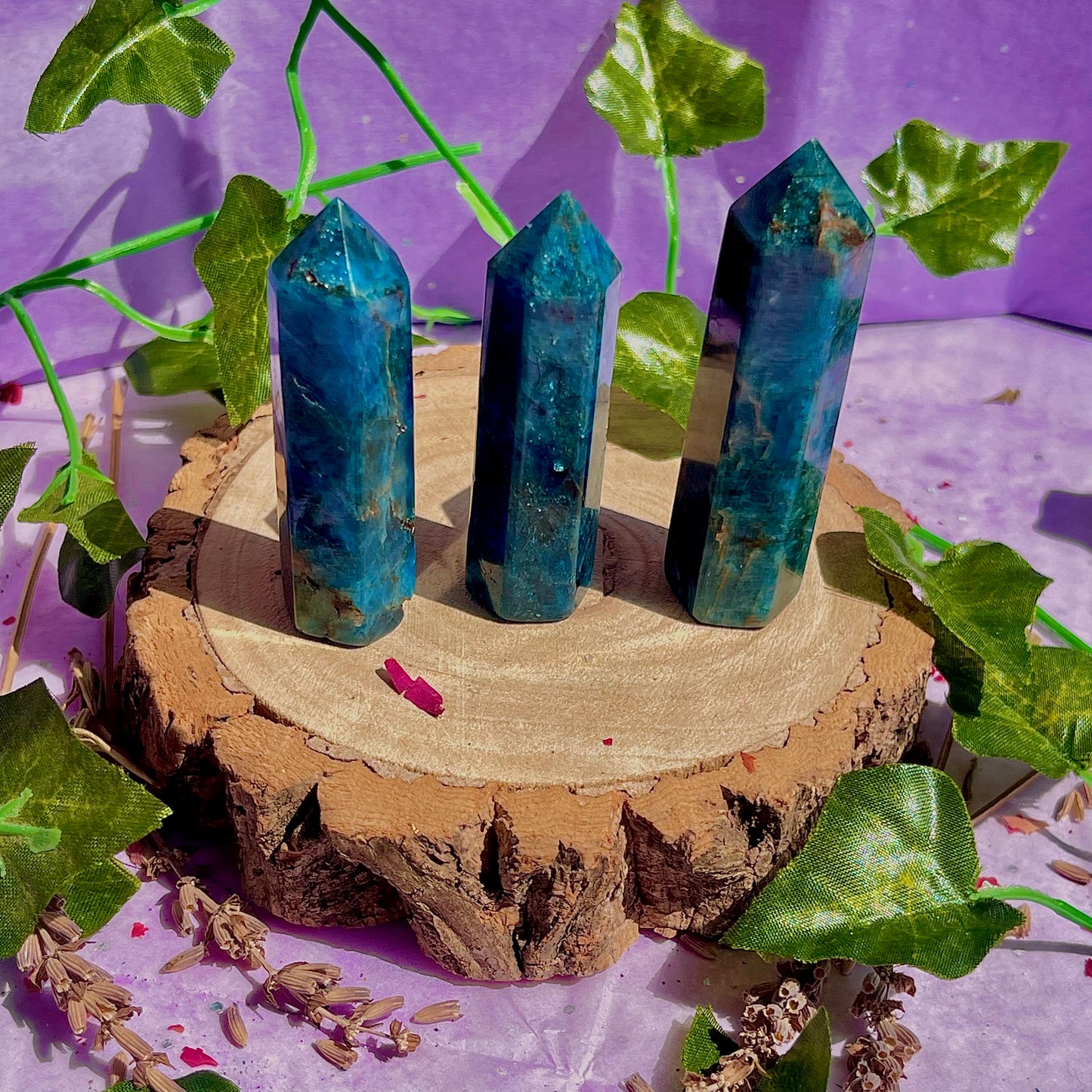 blue apatite towers ~ intuitively chosen