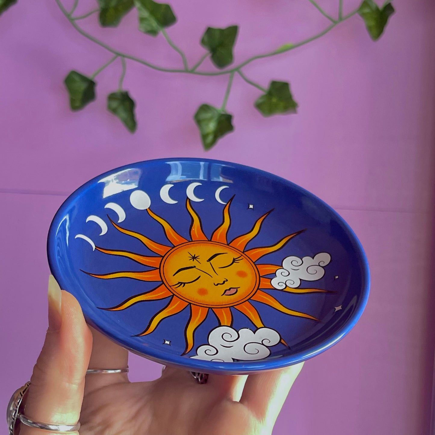 sun & moon celestial stacking trinket dish
