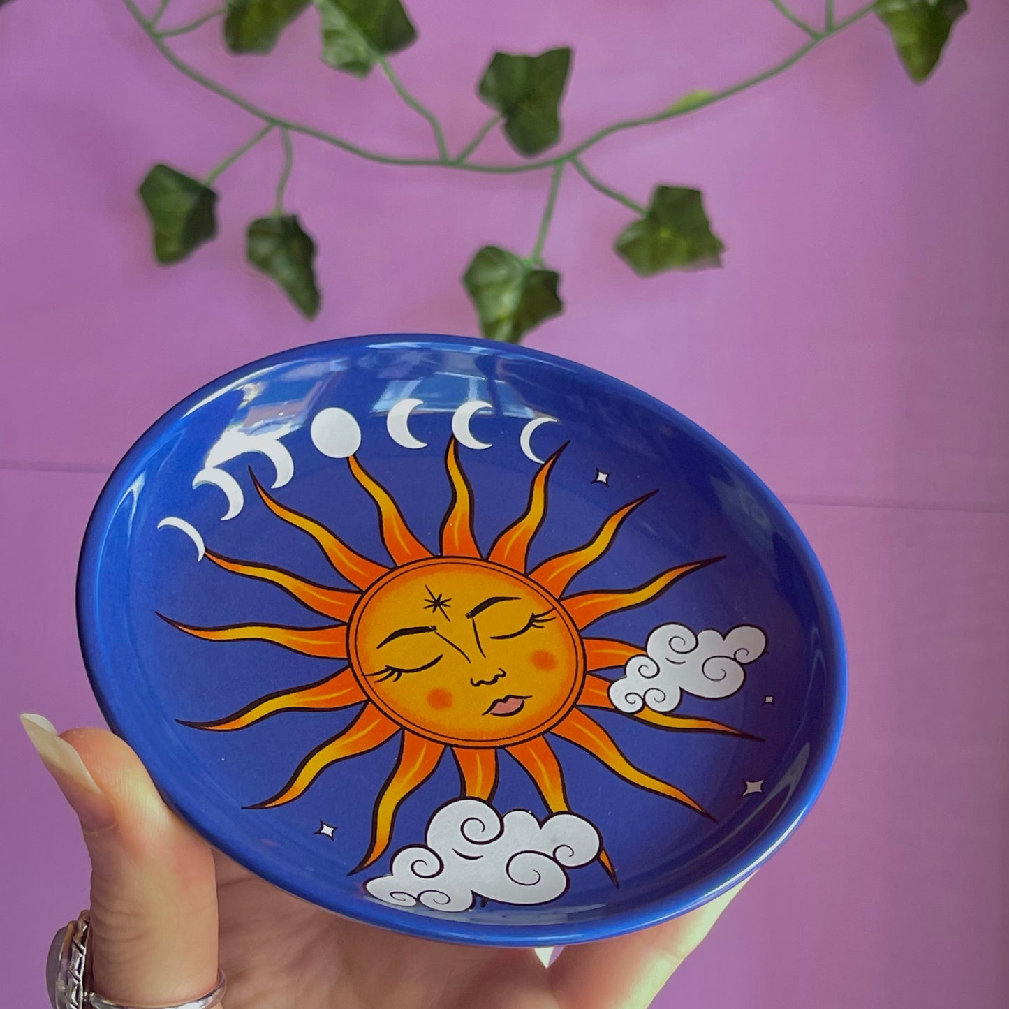 sun & moon celestial stacking trinket dish