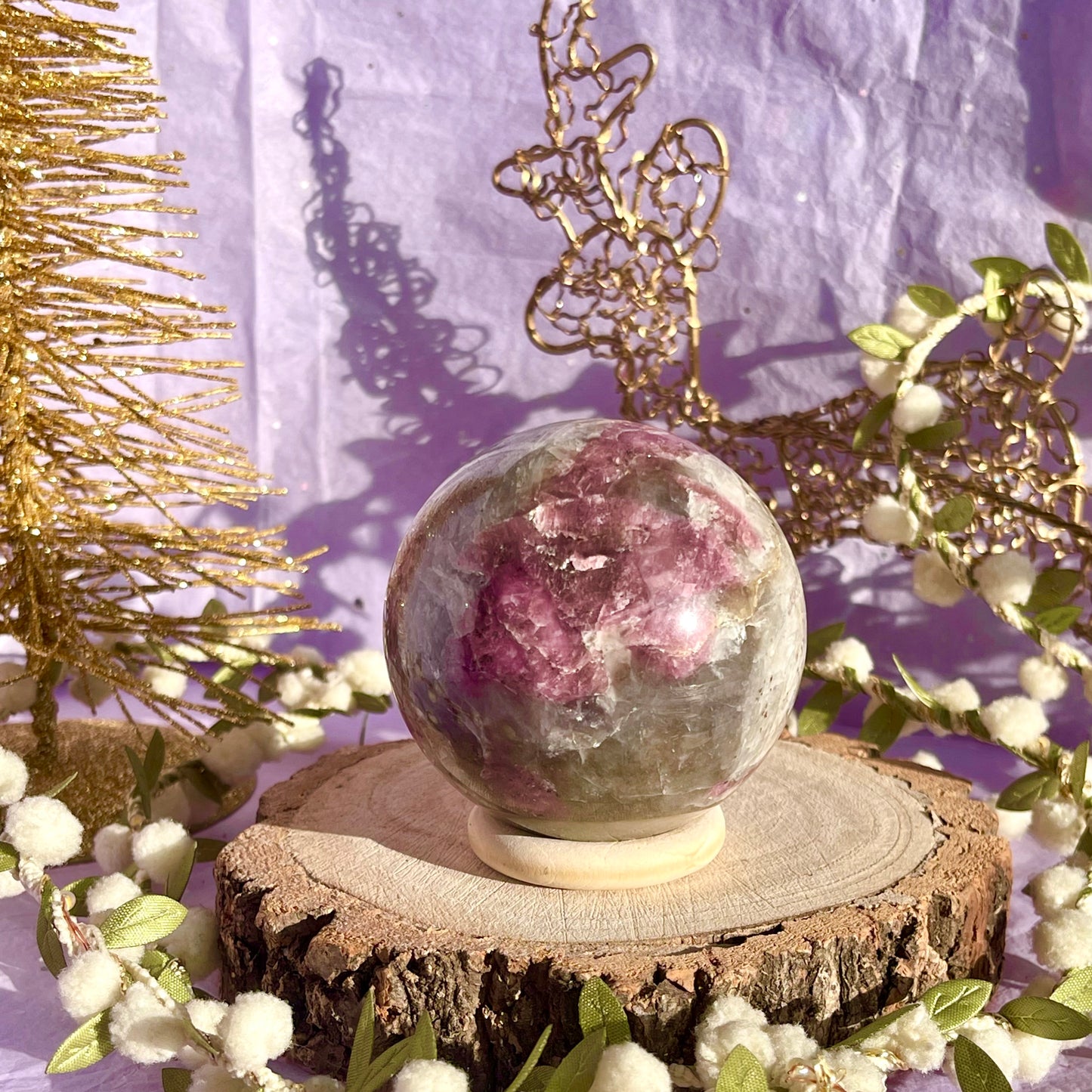 pink tourmaline sphere