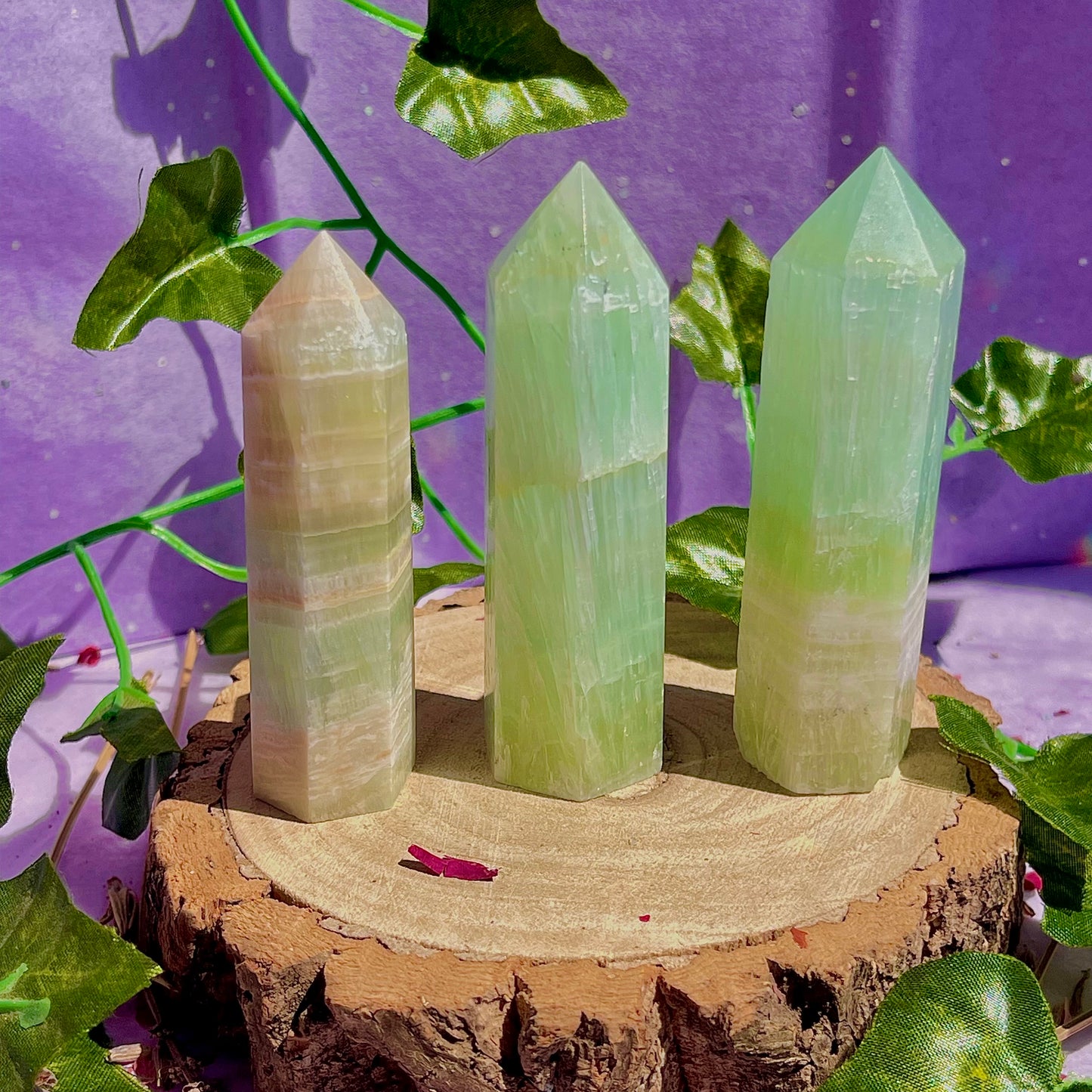 pistachio calcite towers ~ intuitively chosen