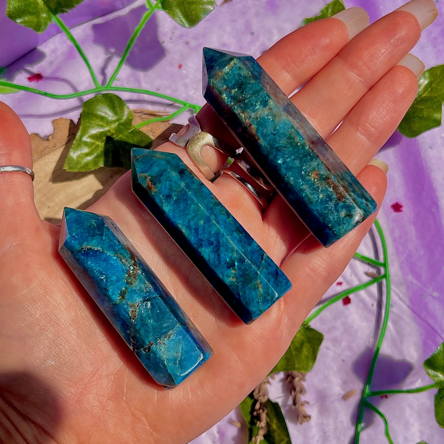 blue apatite towers ~ intuitively chosen