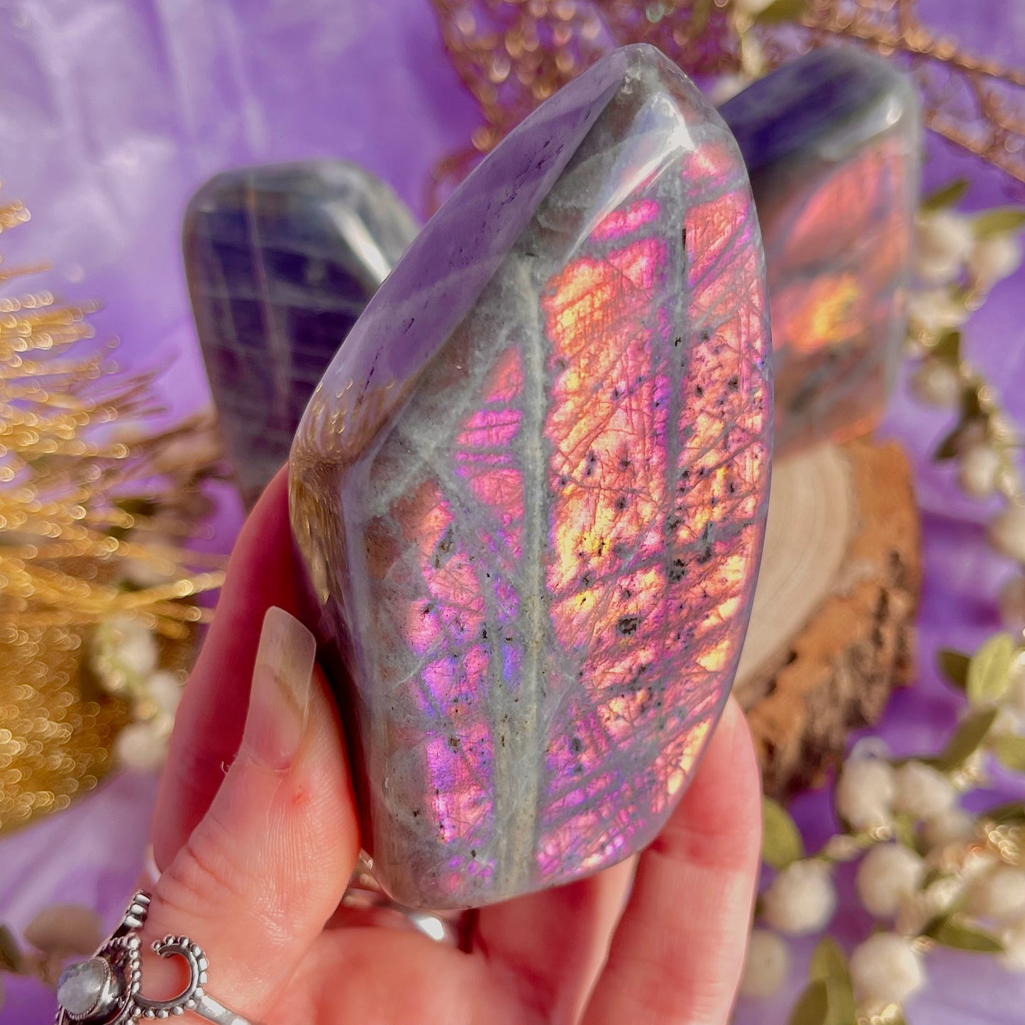 labradorite freeform sunset flash ~ intuitively chosen