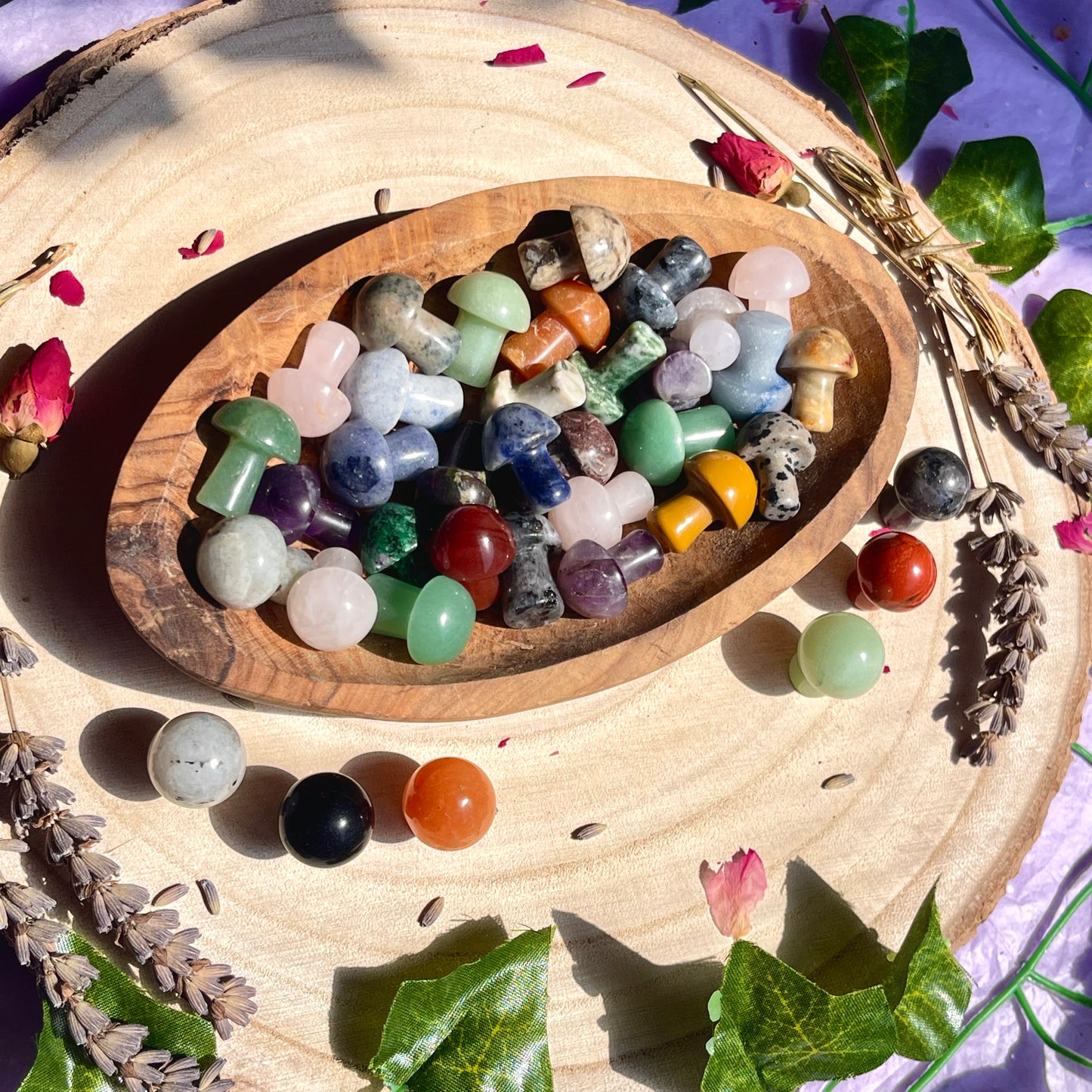mystery crystal mushroom carving